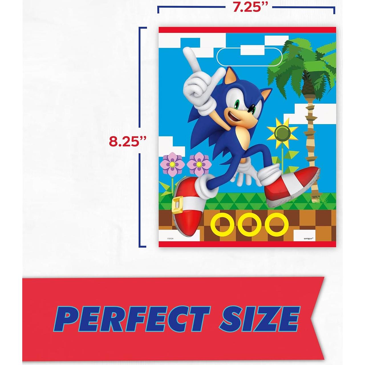 Bolsas de Fiesta Sonic 24 Unidades 18.42x20.96cm Plástico