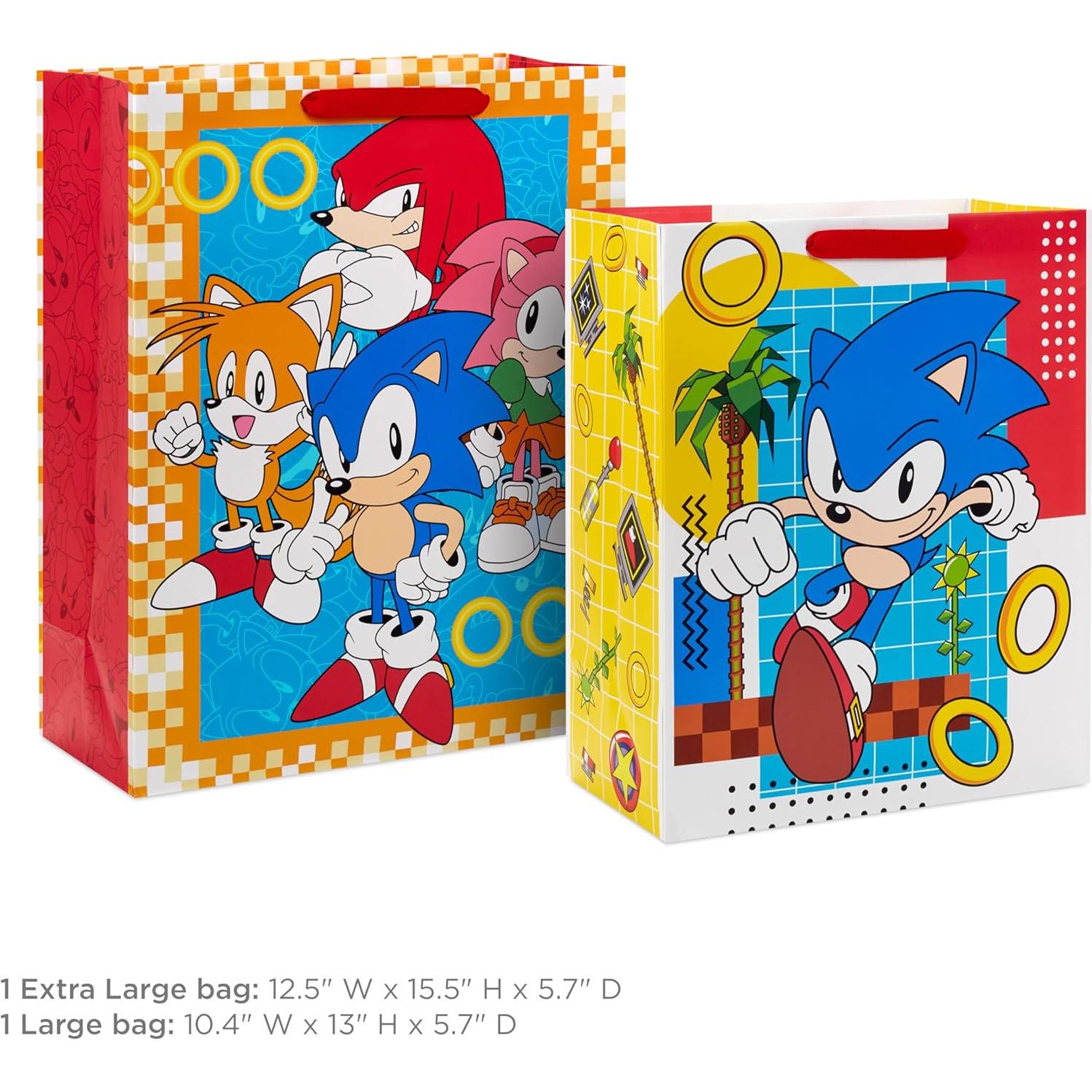 Bolsas de Regalo Sonic the Hedgehog Hallmark - 2 Piezas