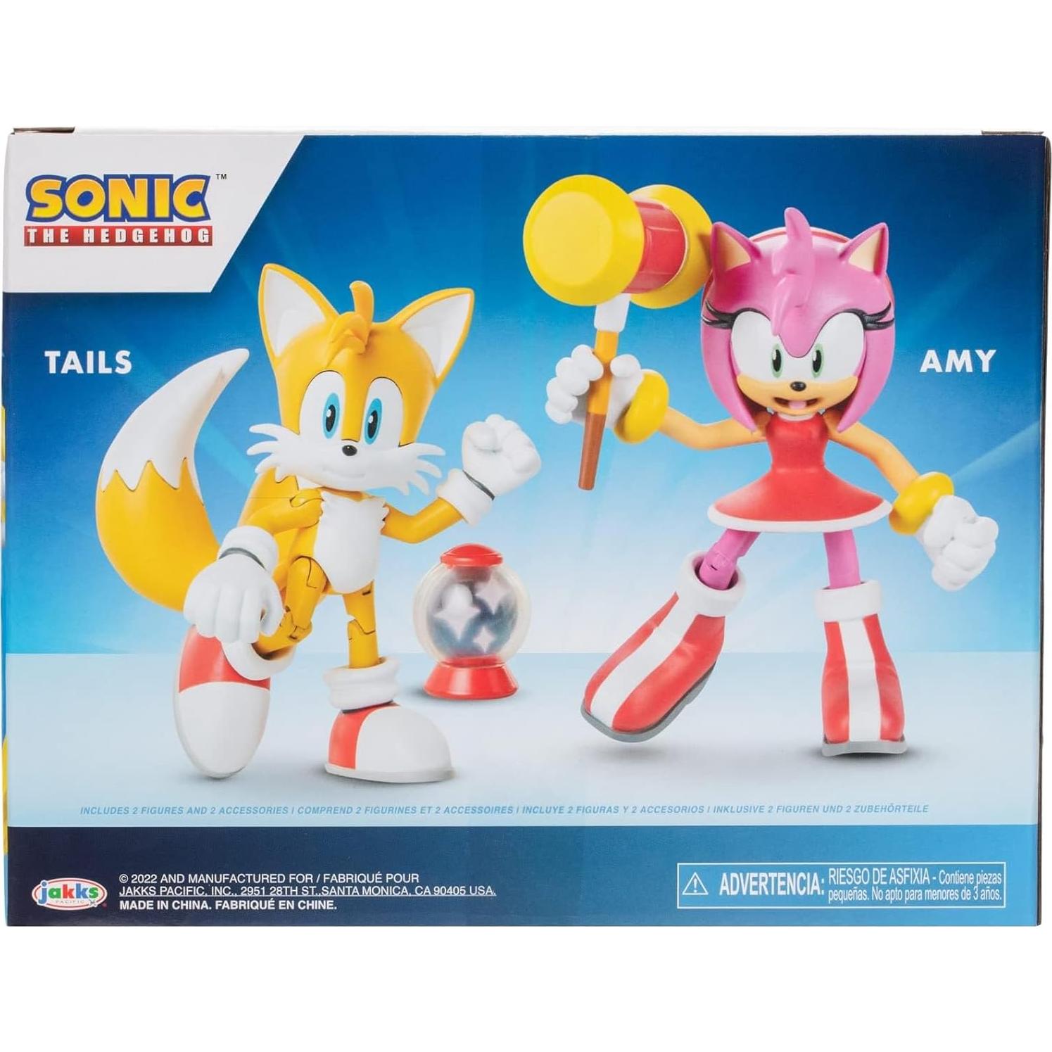 Figura de Acción Sonic the Hedgehog 2 Pack - Tails y Amy
