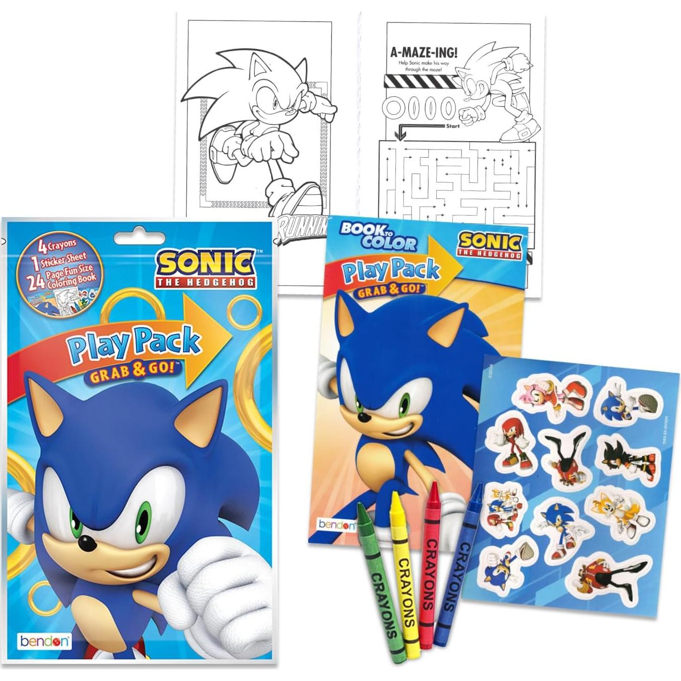 Suministros de Cumpleaños Sonic the Hedgehog - 12 Paquetes de Actividades