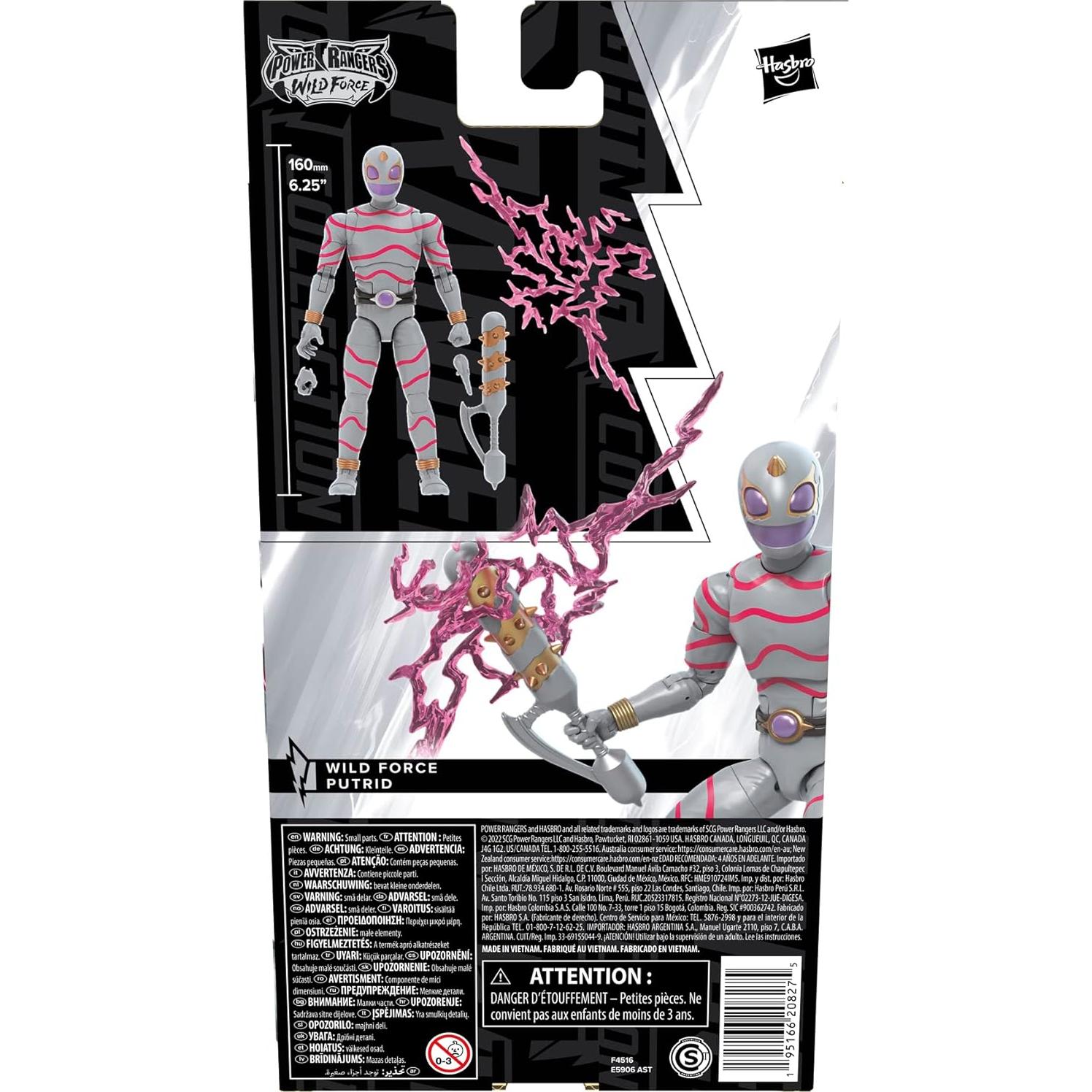 Figura de Acción Power Rangers Wild Force Putrid 15.24 cm Hasbro