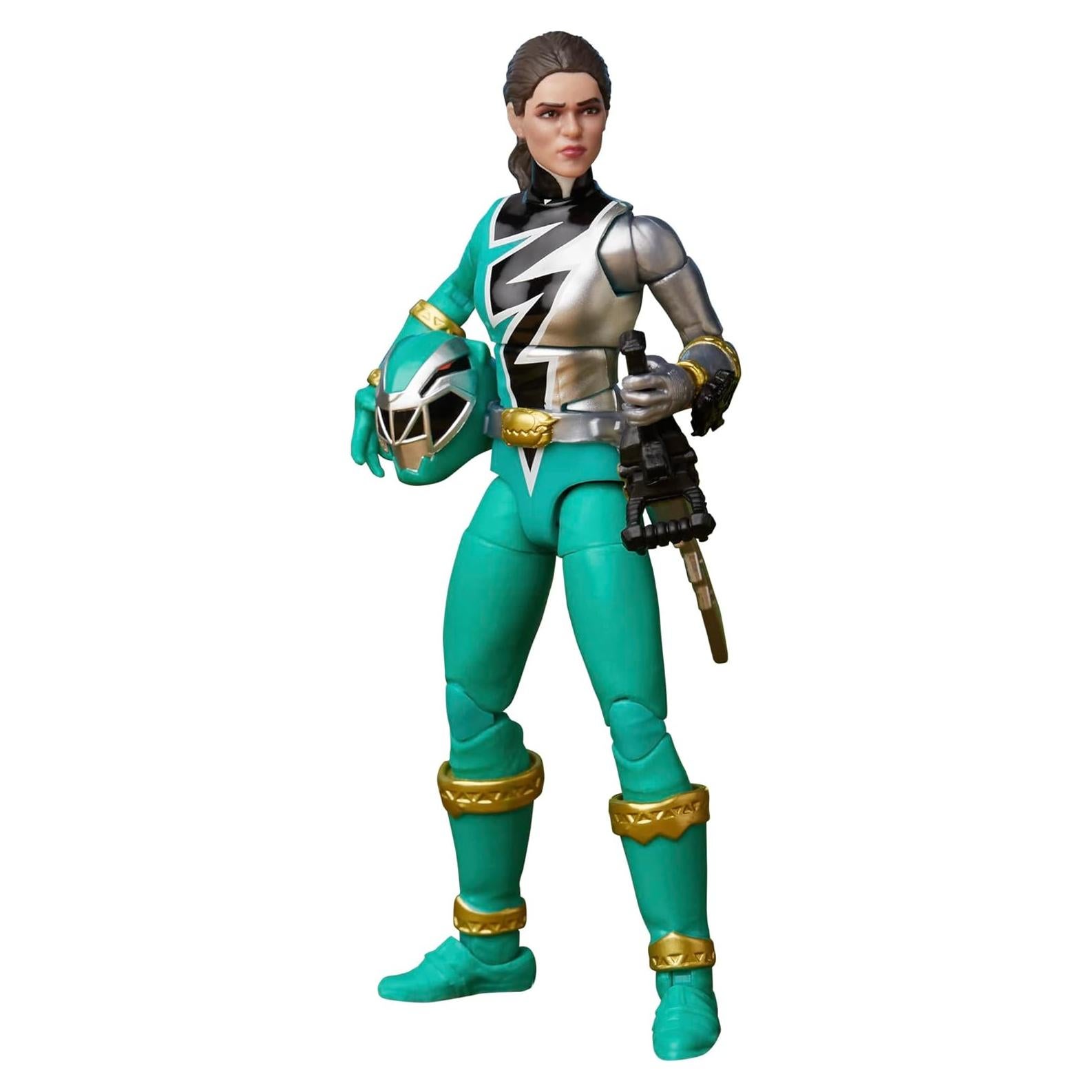 Figura de Acción Power Rangers Lightning Dino Fury Verde 15 cm