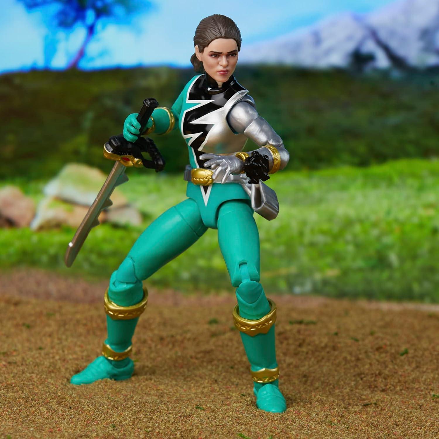 Figura de Acción Power Rangers Lightning Dino Fury Verde 15 cm