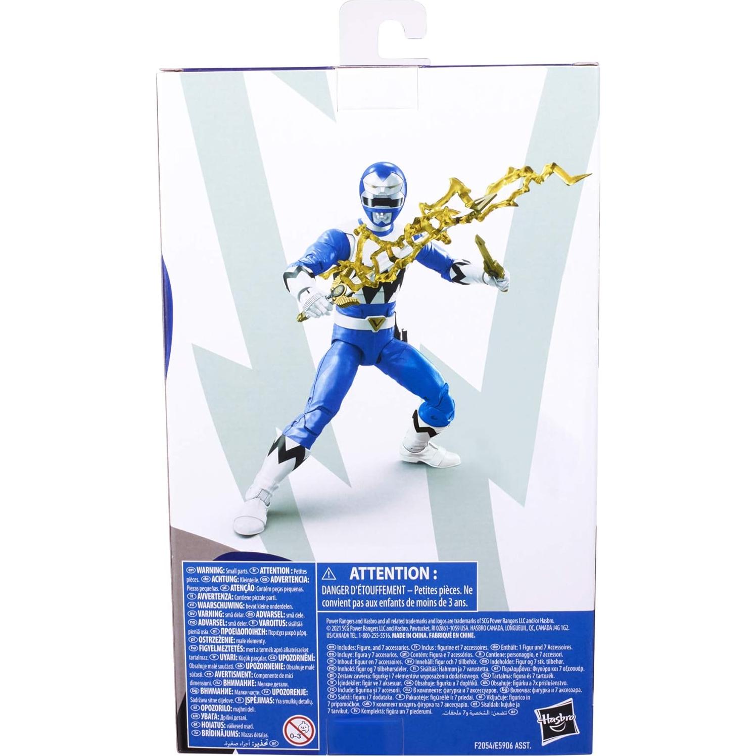 Figura de acción Power Rangers Hasbro Blue Ranger 15 cm