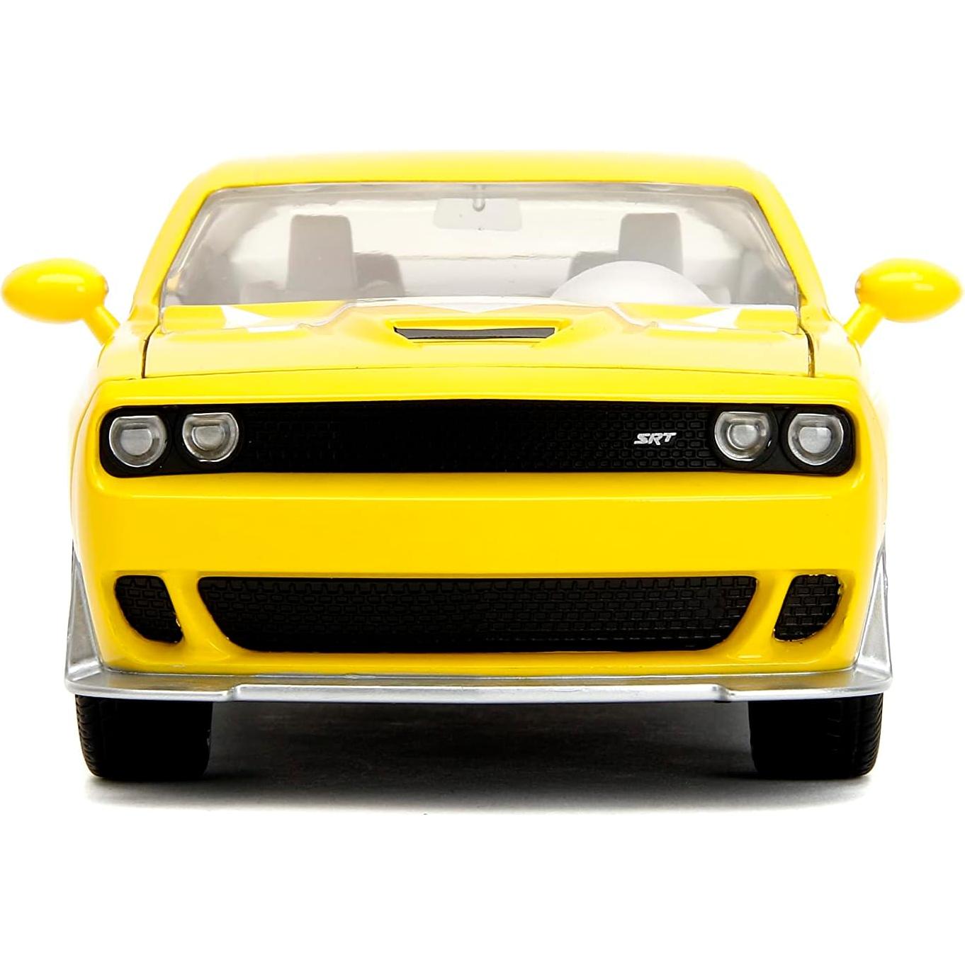 Coche de Fundición Jada 2015 Dodge Challenger SRT Hellcat con Ranger Amarillo