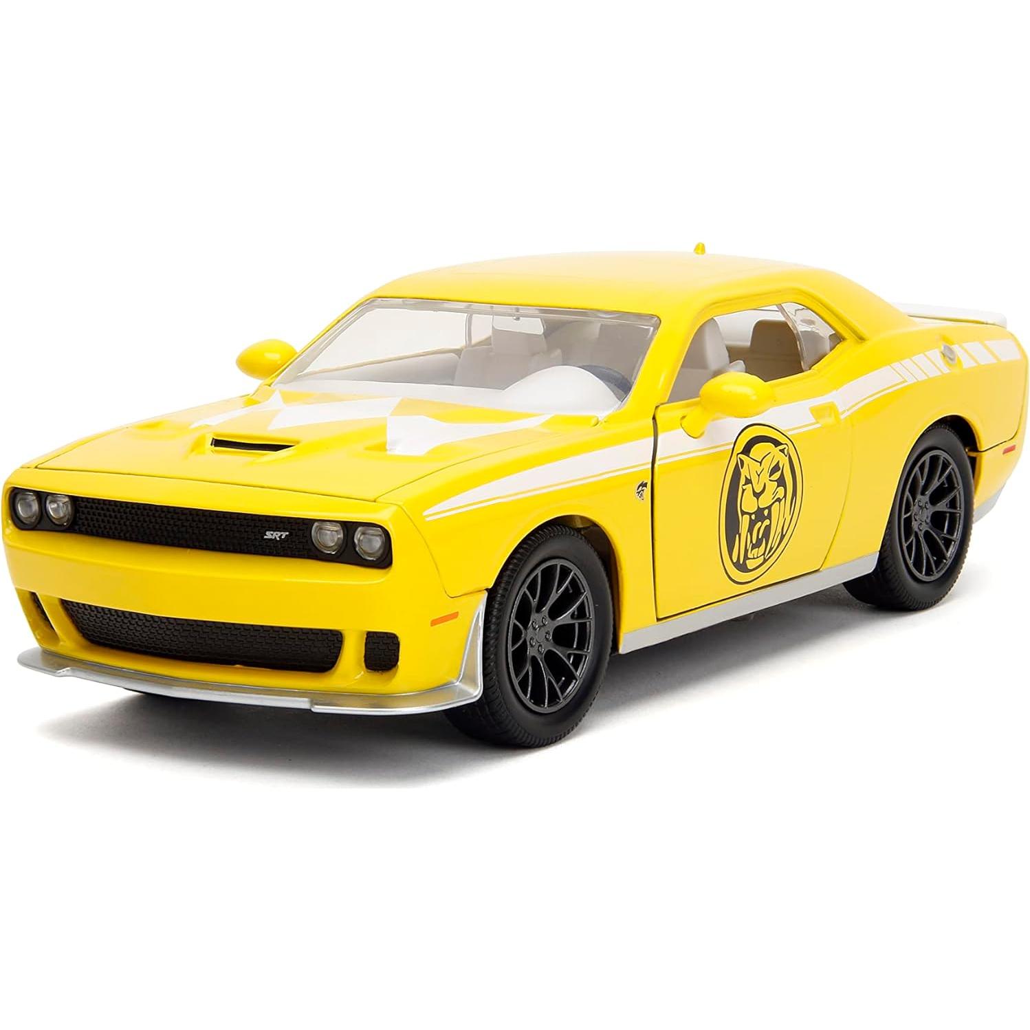 Coche de Fundición Jada 2015 Dodge Challenger SRT Hellcat con Ranger Amarillo
