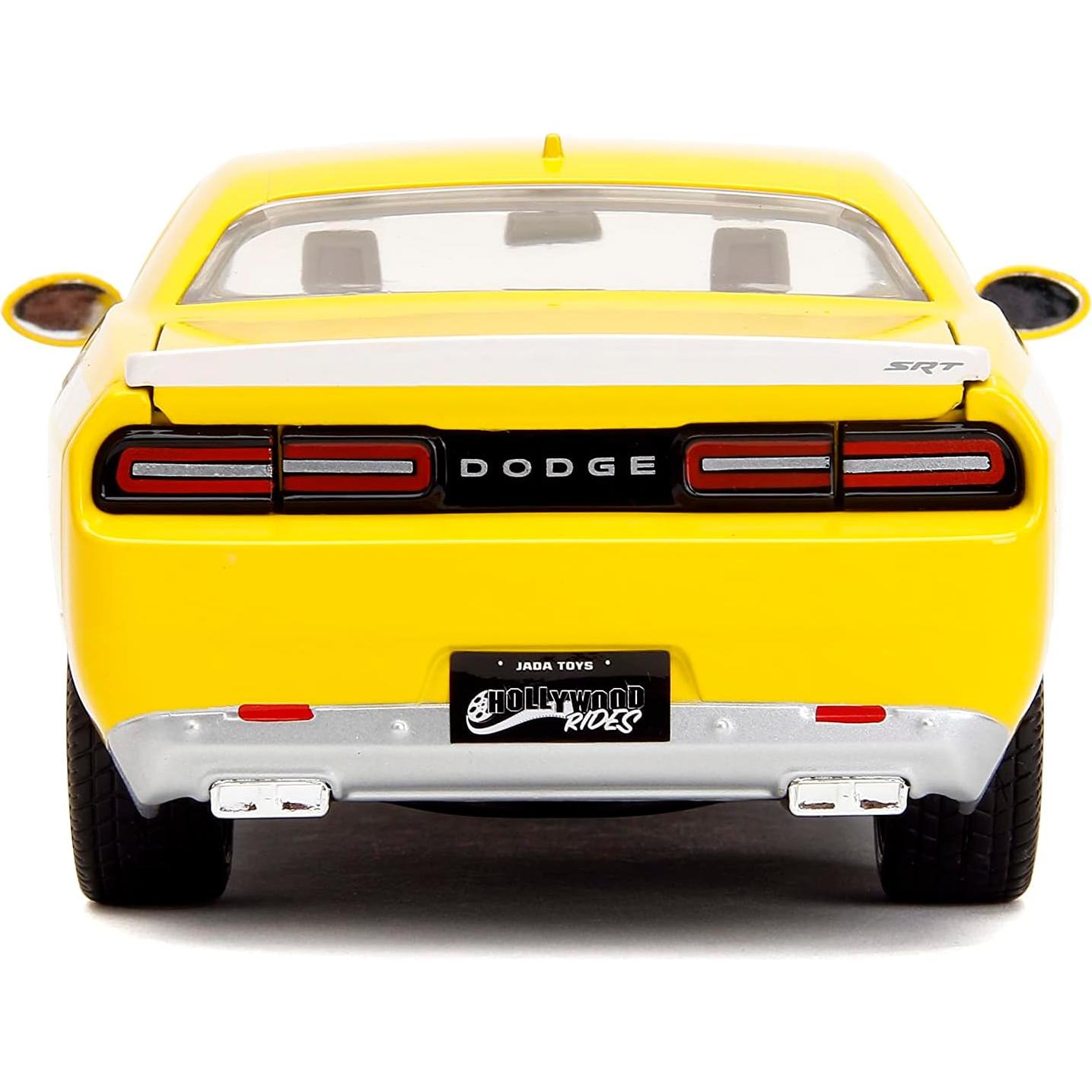 Coche de Fundición Jada 2015 Dodge Challenger SRT Hellcat con Ranger Amarillo