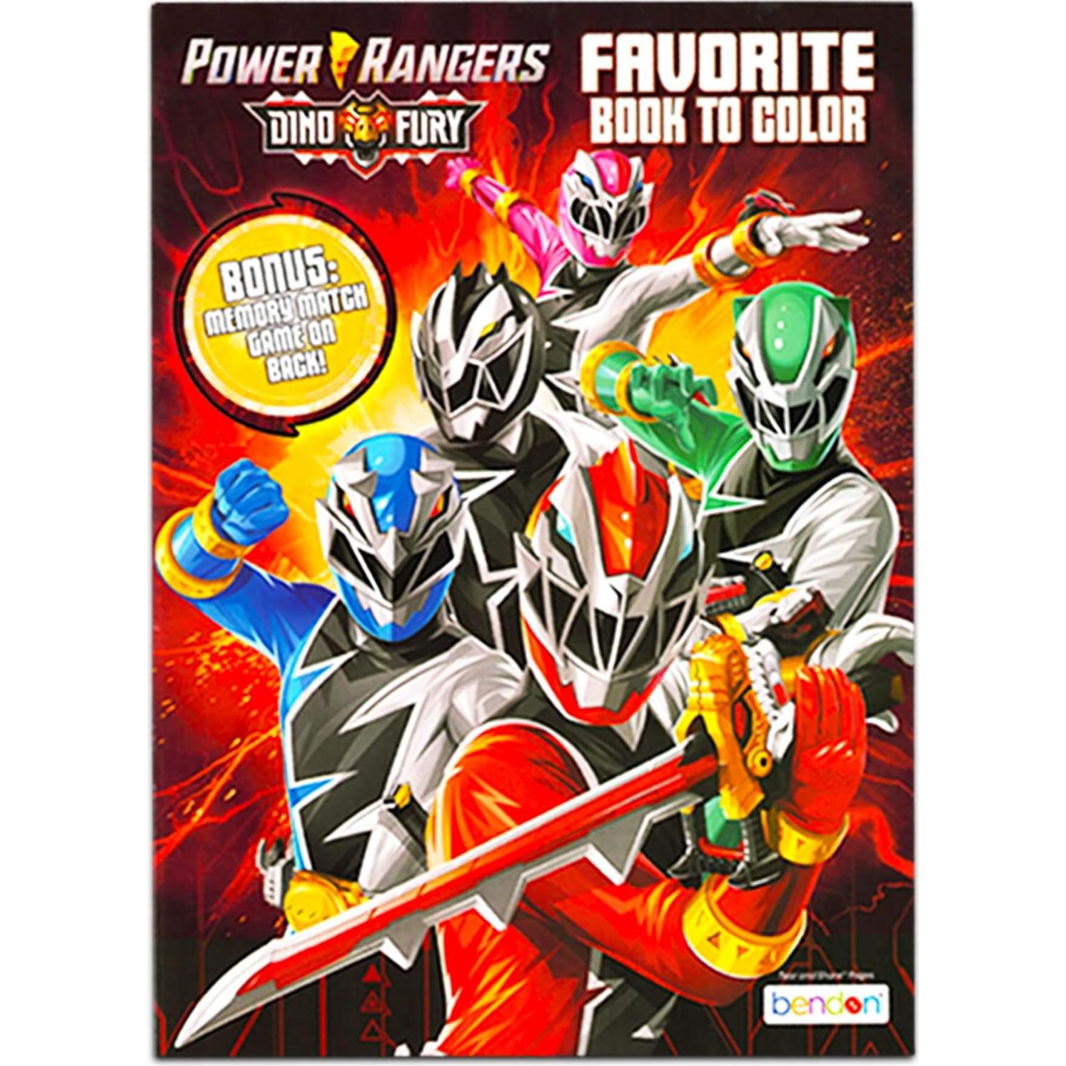 Conjunto de Libros para Colorear Power Rangers - 3 Libros + Stickers