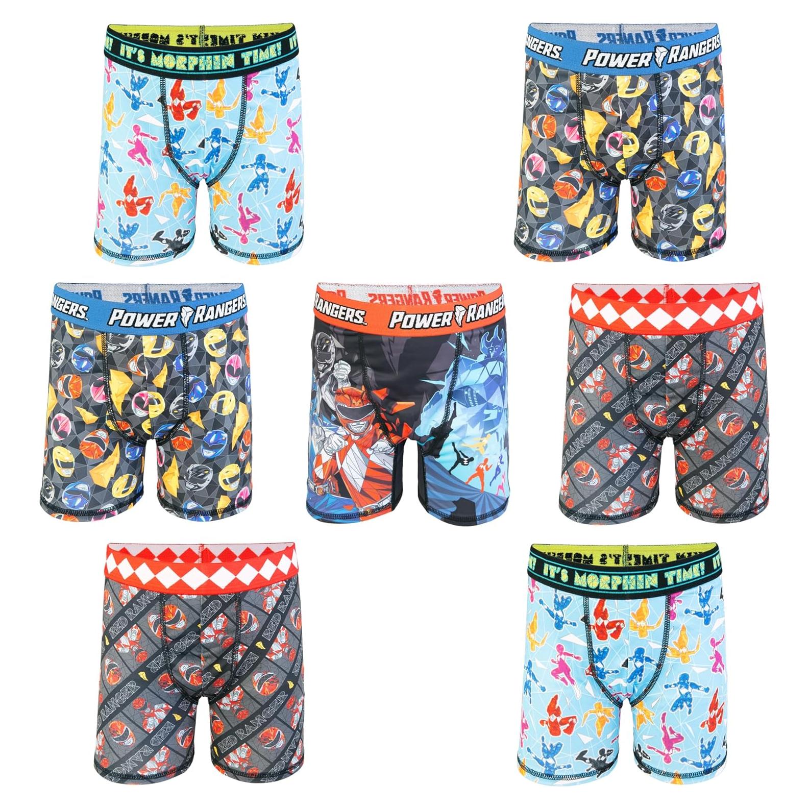 Calzoncillos Deportivos Power Rangers 7pk + Juguete Gratis - Talla 2-3T