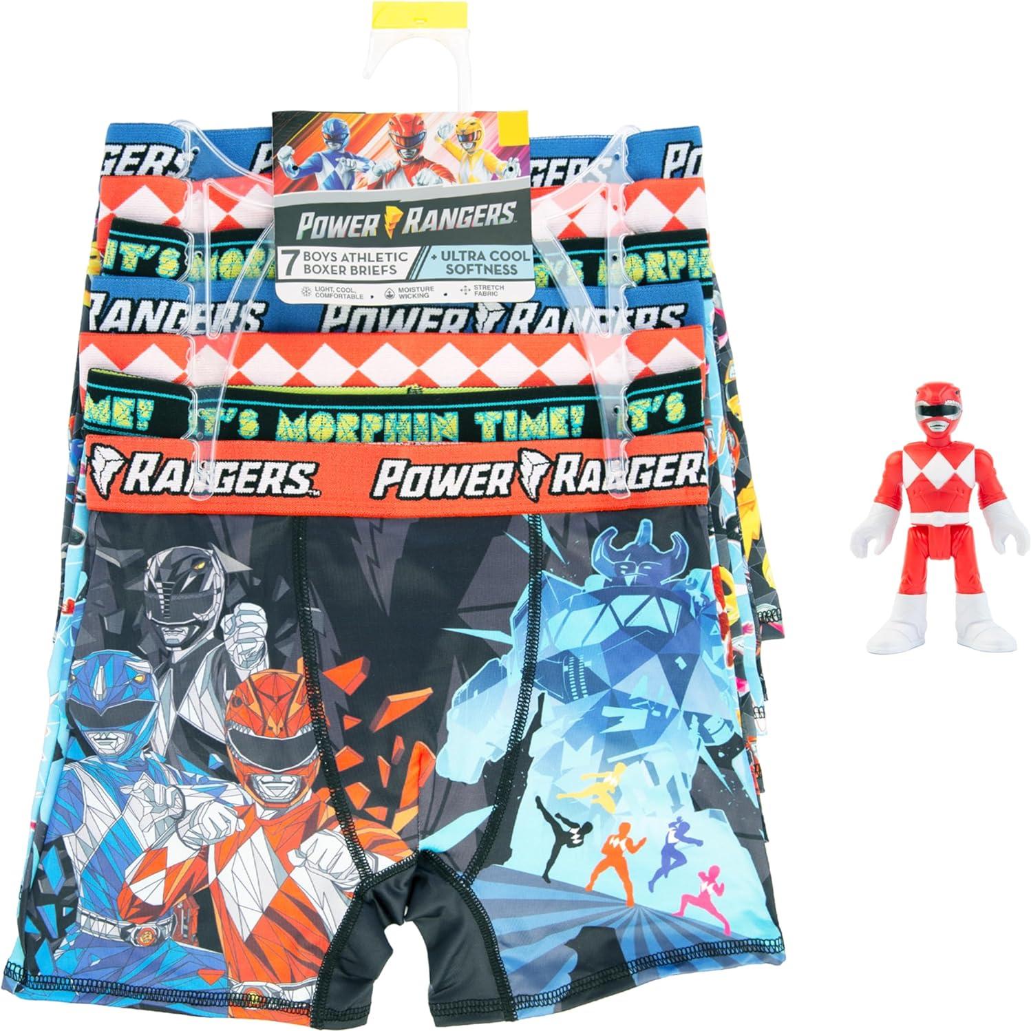 Calzoncillos Deportivos Power Rangers 7pk + Juguete Gratis - Talla 2-3T