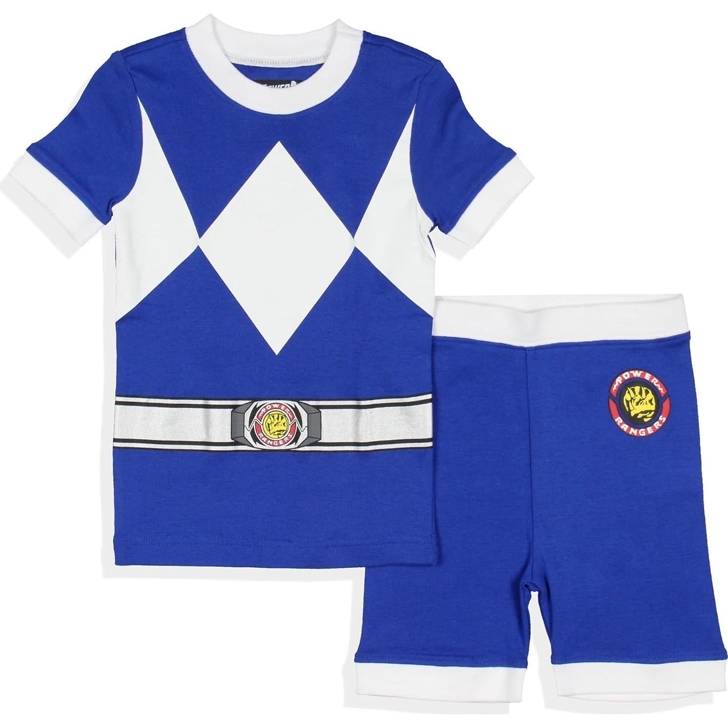 Pijamas Power Rangers Niños Intimo 2T Azul Ajustados