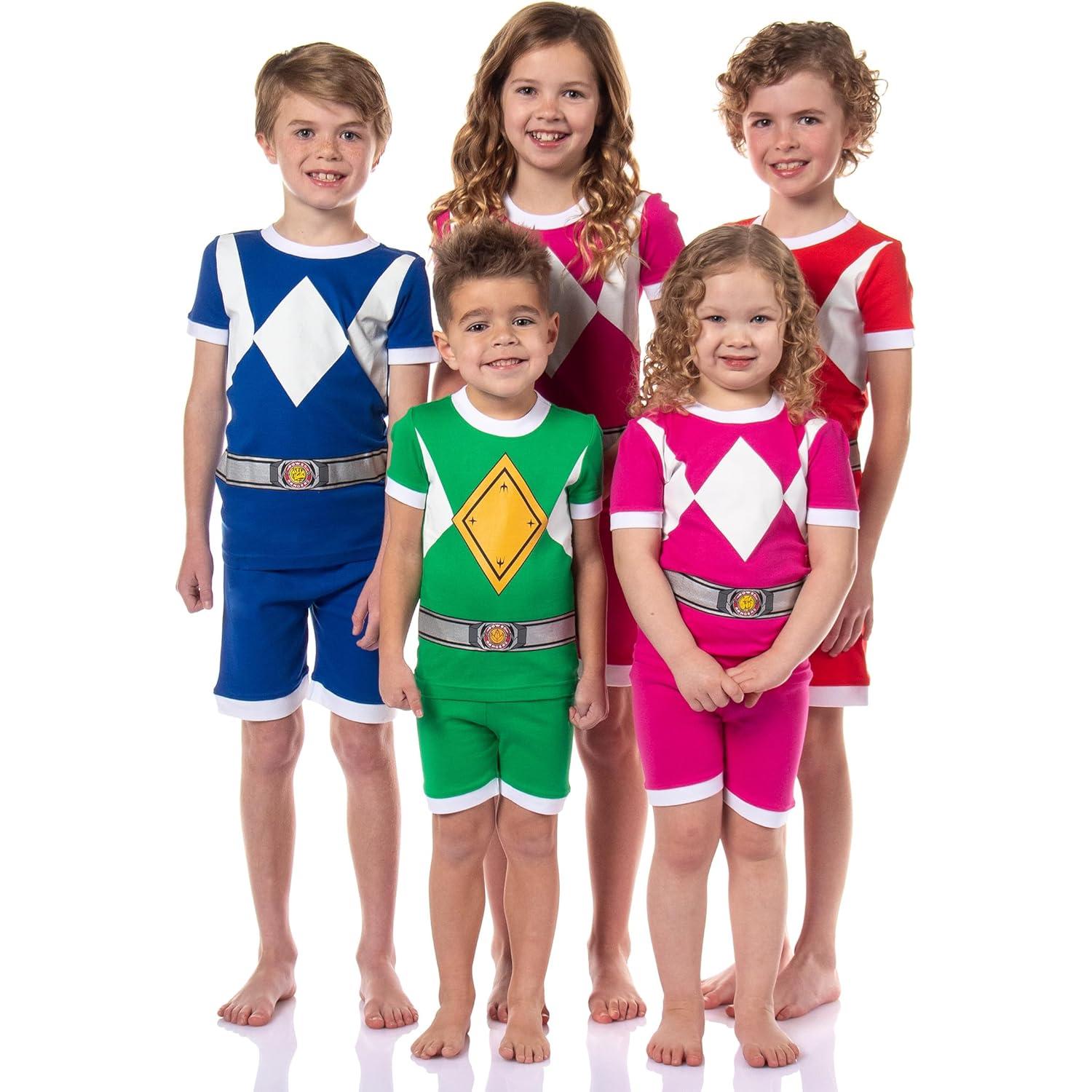 Pijamas Power Rangers Niños Intimo 2T Azul Ajustados