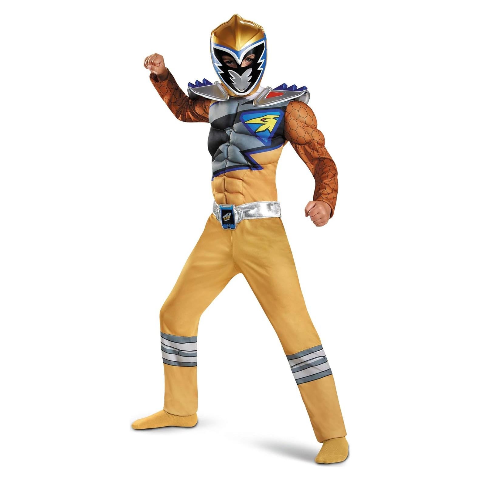 Disfraz Musculoso Clásico Gold Power Rangers Dino Charge 4-6 años