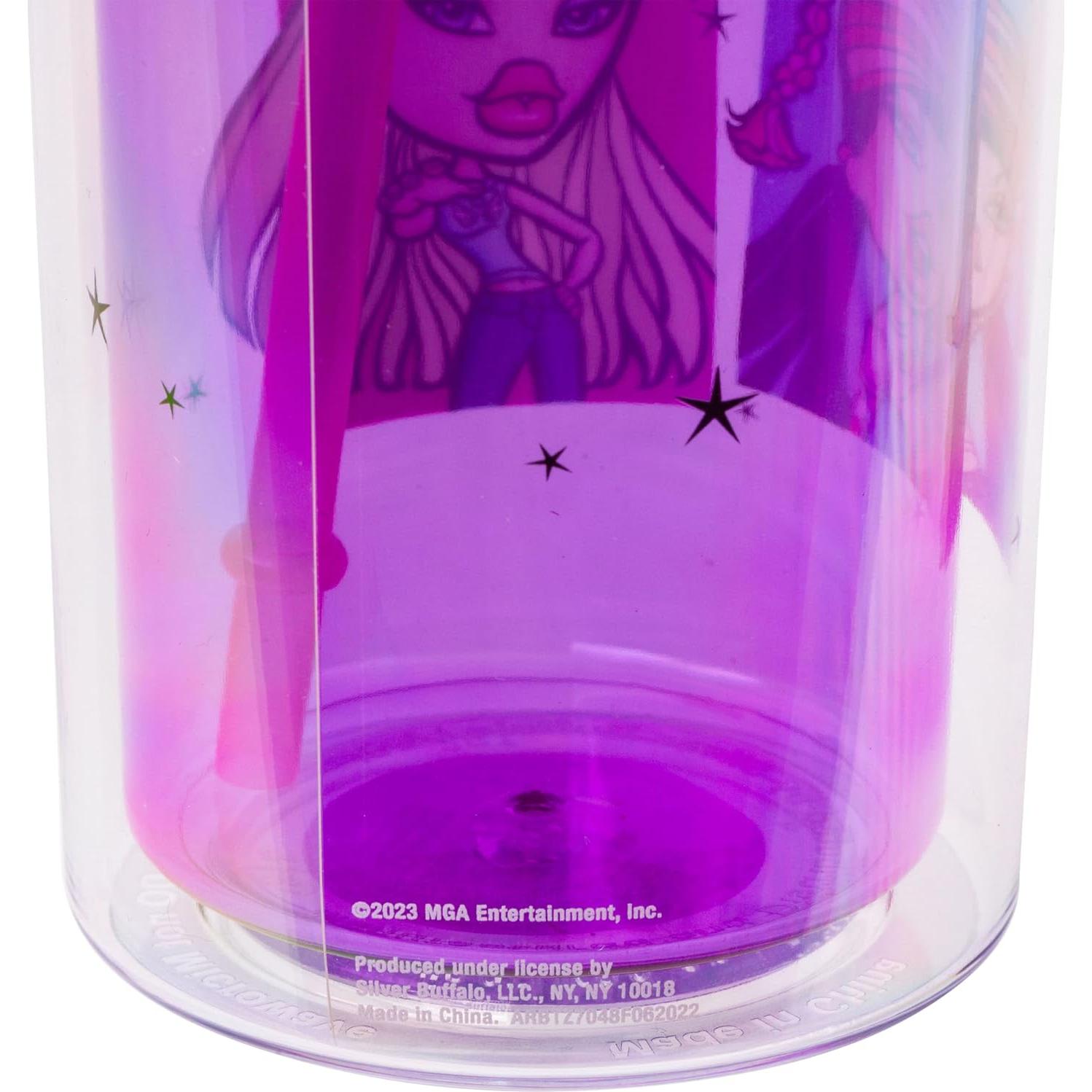 Taza Fría Alta Silver Buffalo Bratz Grid 591 ml con Cloe y amigas