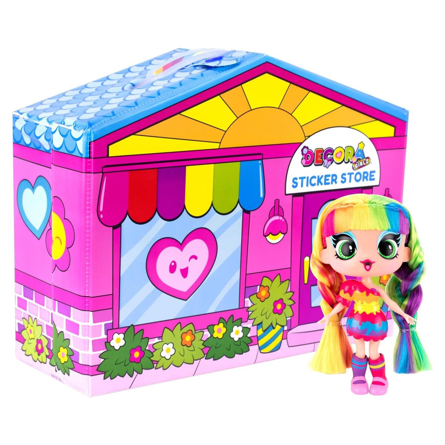 Set de Juego Tienda de Stickers Decora Girlz con Muñeca Art 12.7 cm