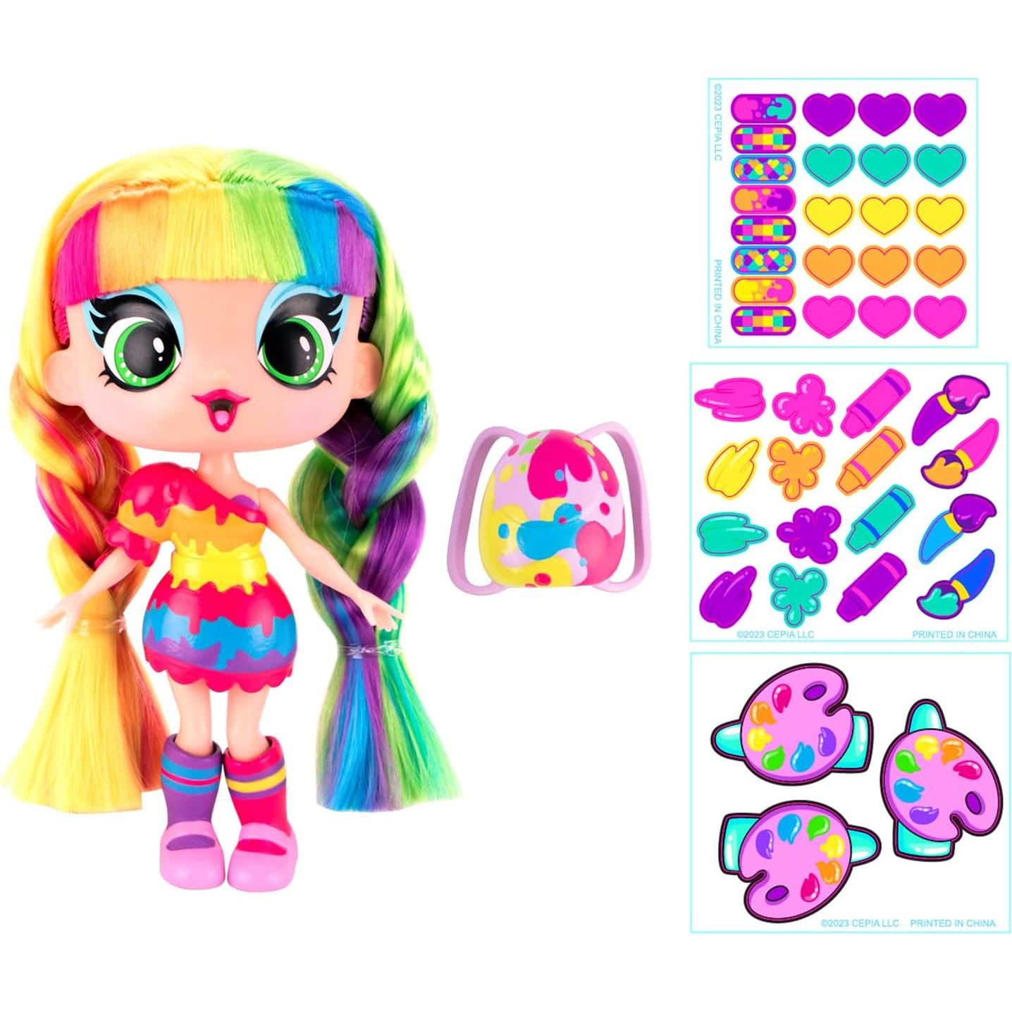 Set de Juego Tienda de Stickers Decora Girlz con Muñeca Art 12.7 cm