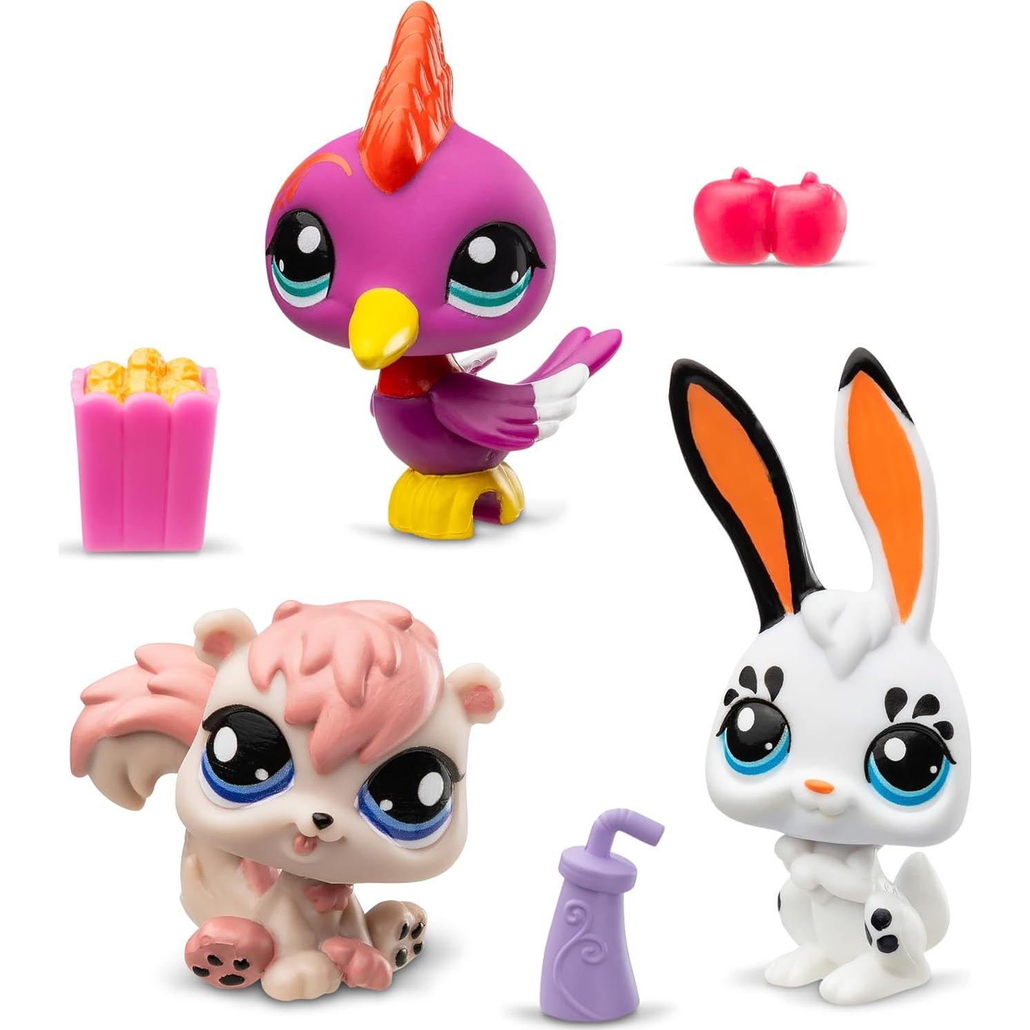 Littlest Pet Shop Pack 3 Mascotas del Parque BF00598 - 6 cm