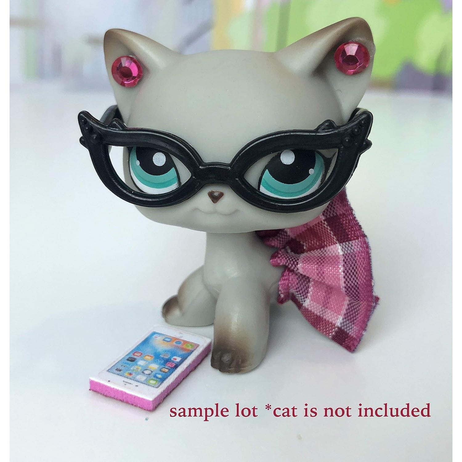 Lote de 4 Accesorios para Gatos - Gafas Nerd, Falda y Más