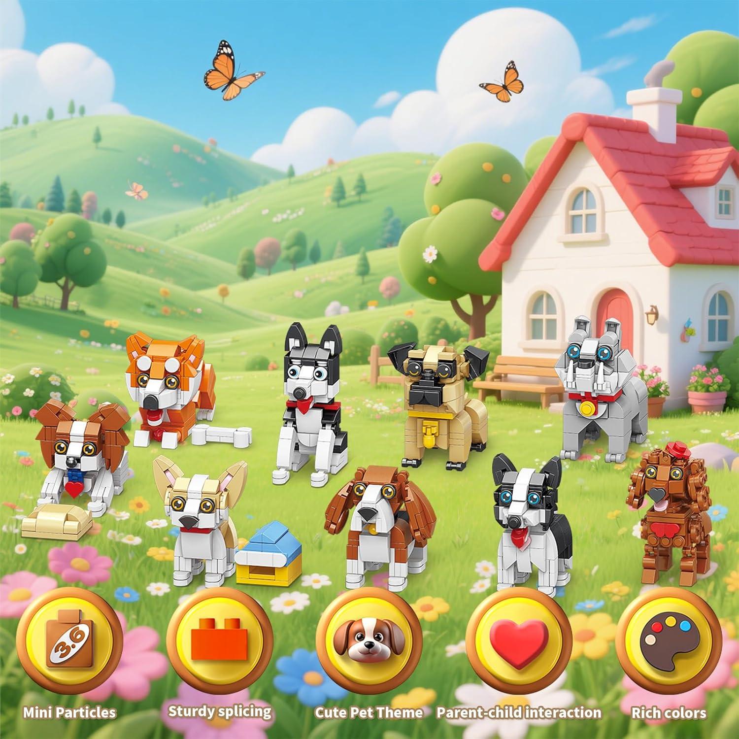 Juego de Bloques de Construcción de Perros APENGBAOL 1002 Piezas