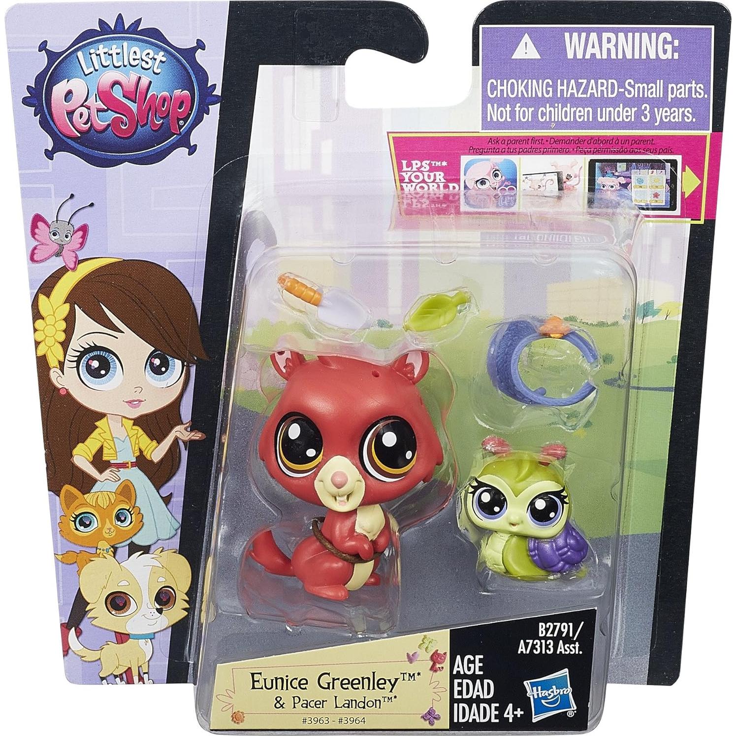 Littlest Pet Shop Eunice Greenley y Pacer Landon Muñeca