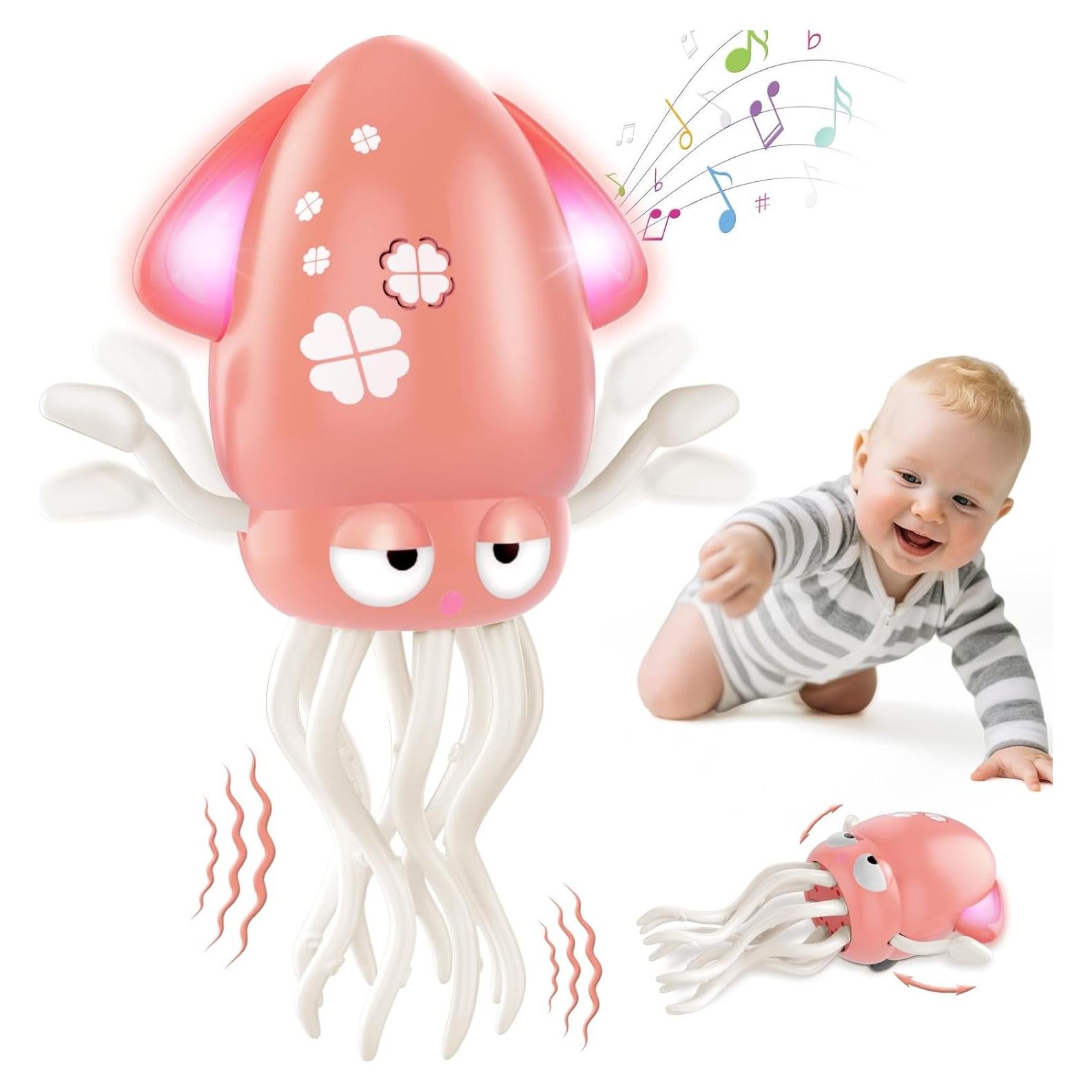 Juguete de Pulpo Bailarín AOTIBO Rosa para Bebés 12-18 Meses