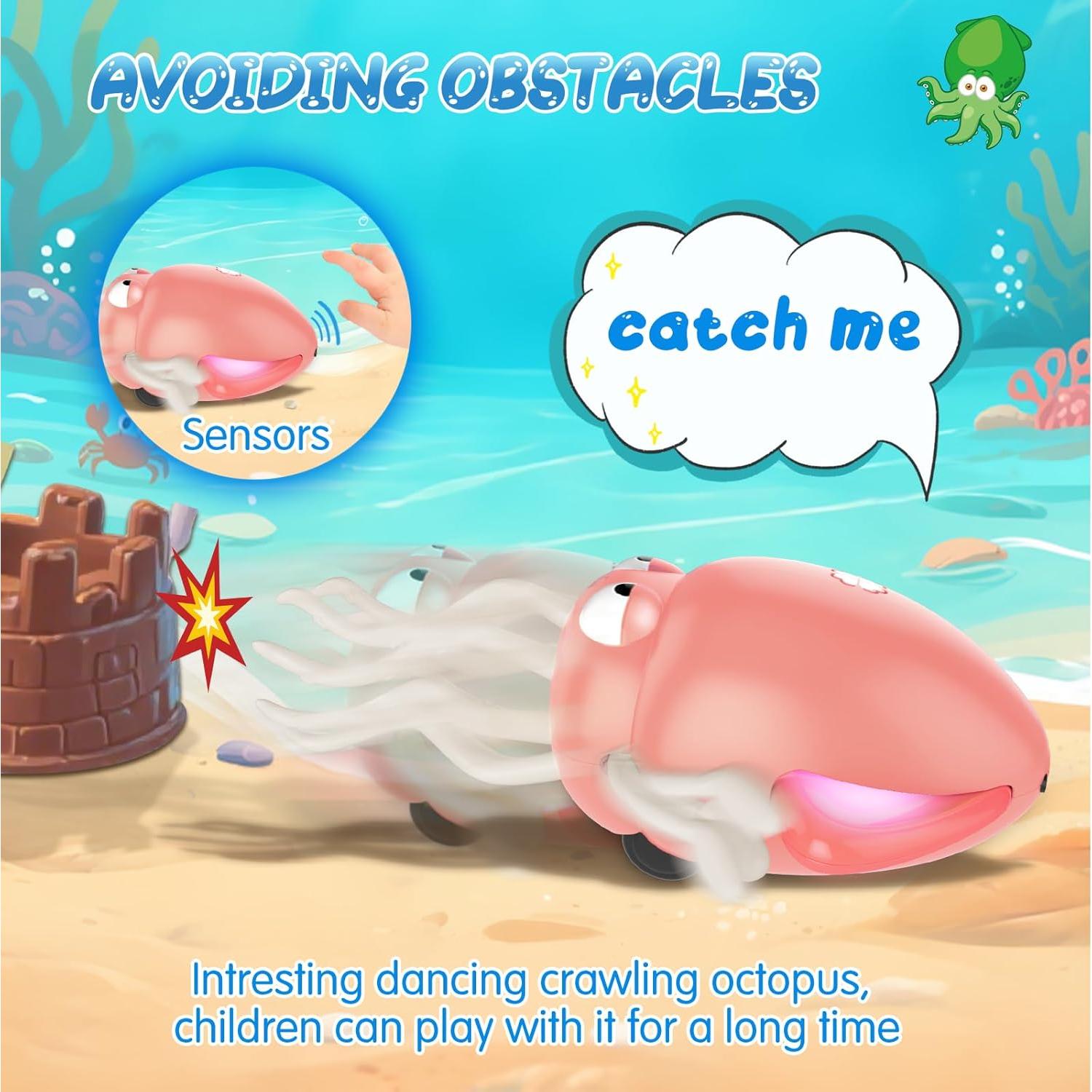 Juguete de Pulpo Bailarín AOTIBO Rosa para Bebés 12-18 Meses