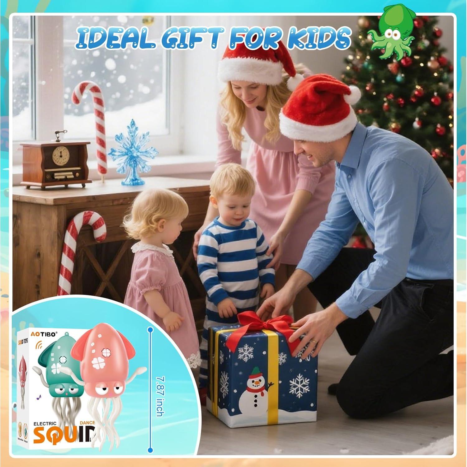 Juguete de Pulpo Bailarín AOTIBO Rosa para Bebés 12-18 Meses