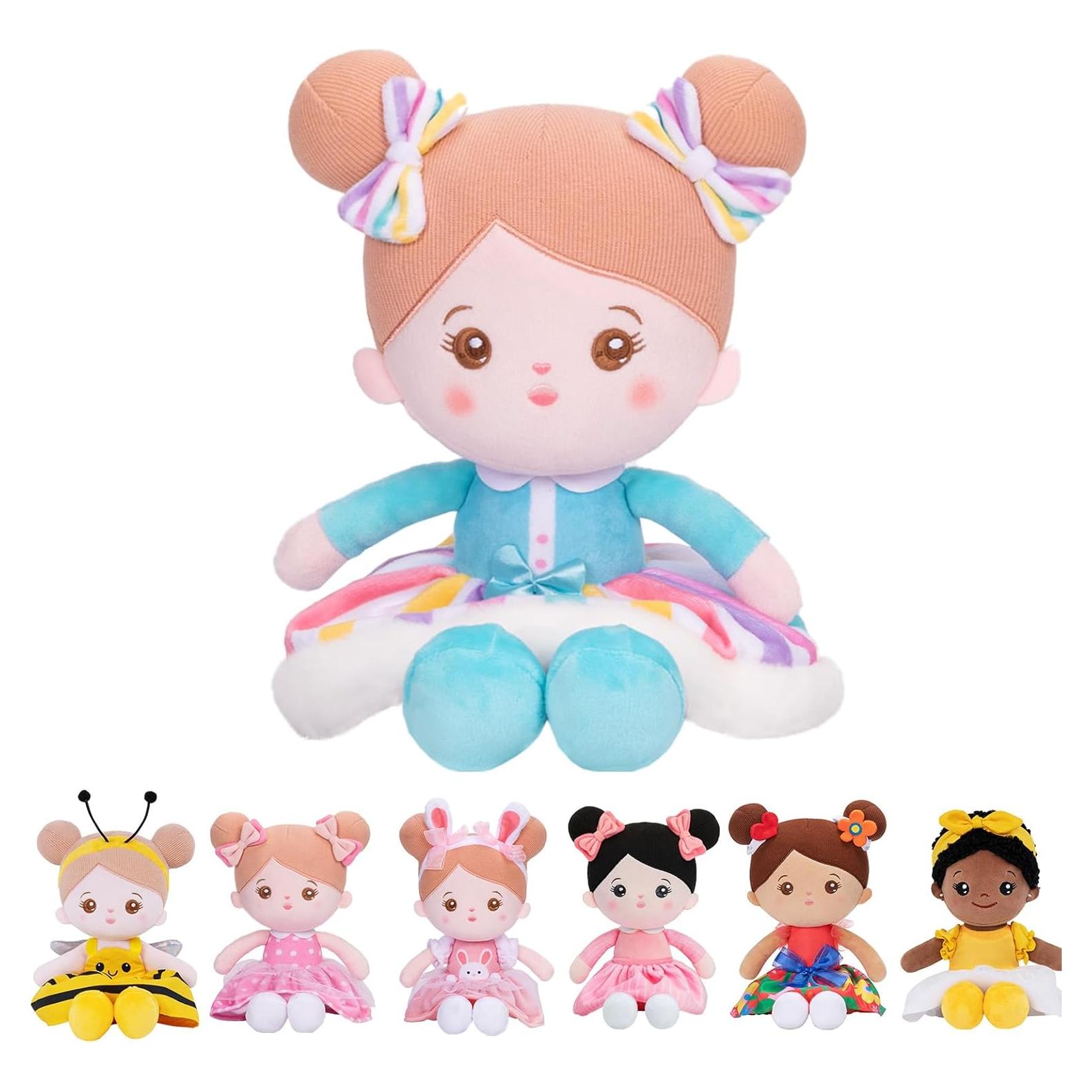 Muñeca de Peluche OUOZZZ Arcoíris 30 cm para Niñas 1 Año