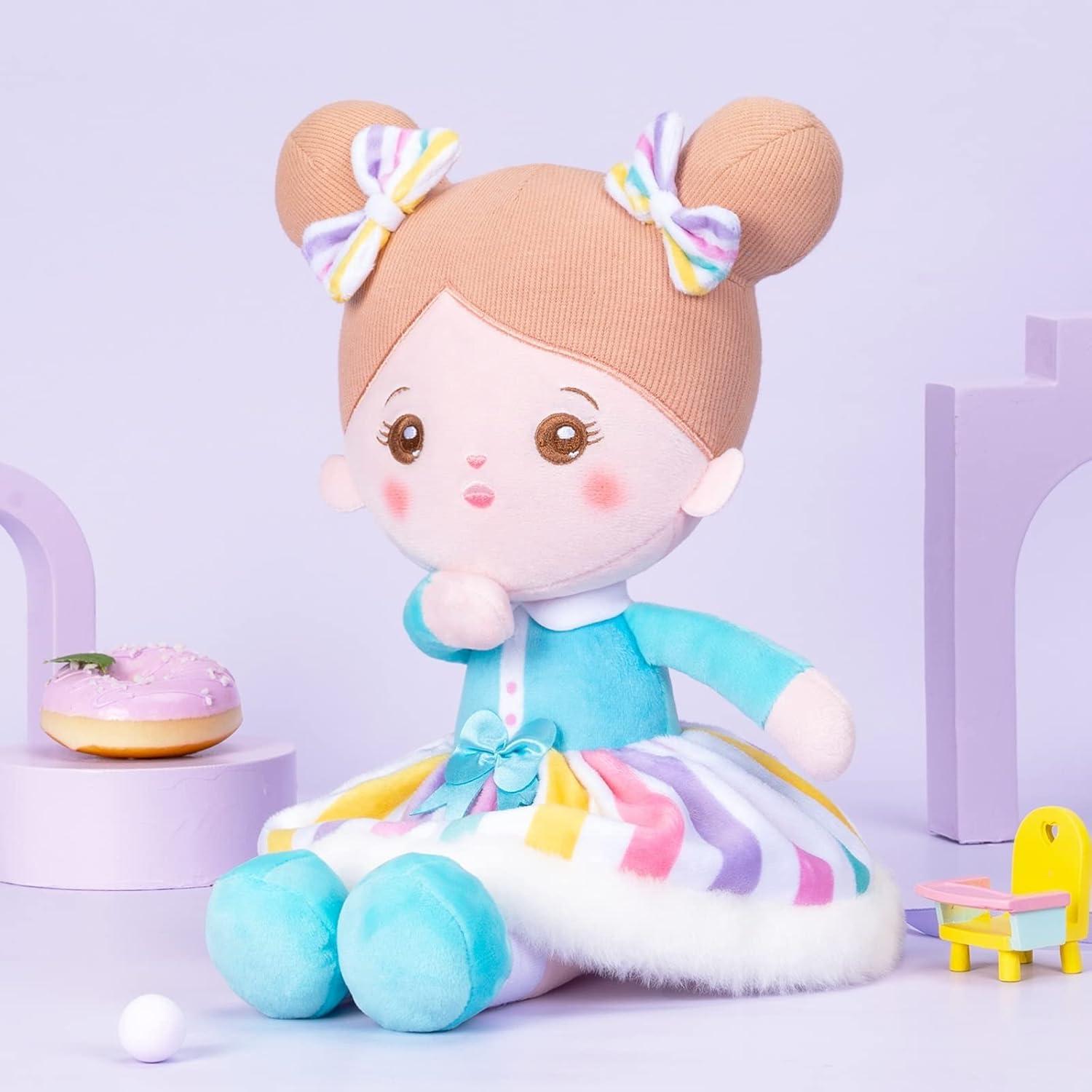 Muñeca de Peluche OUOZZZ Arcoíris 30 cm para Niñas 1 Año