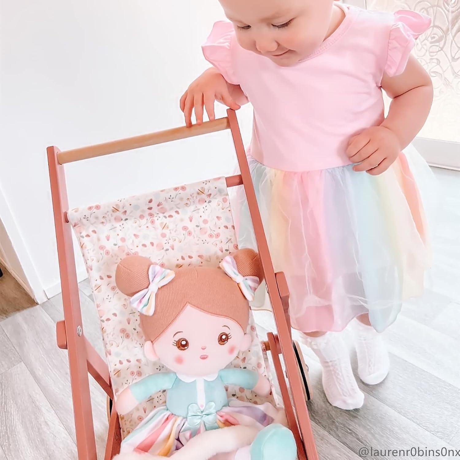 Muñeca de Peluche OUOZZZ Arcoíris 30 cm para Niñas 1 Año