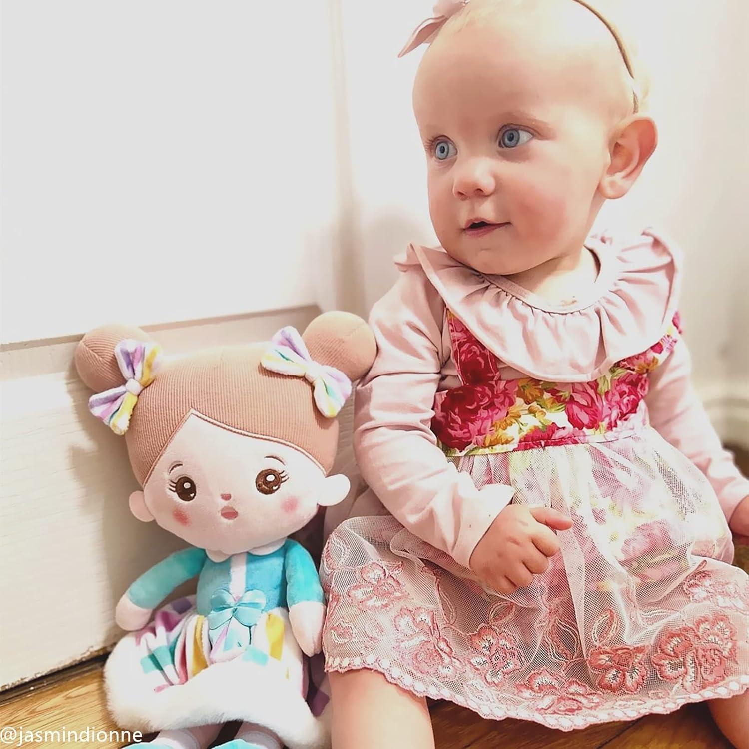 Muñeca de Peluche OUOZZZ Arcoíris 30 cm para Niñas 1 Año