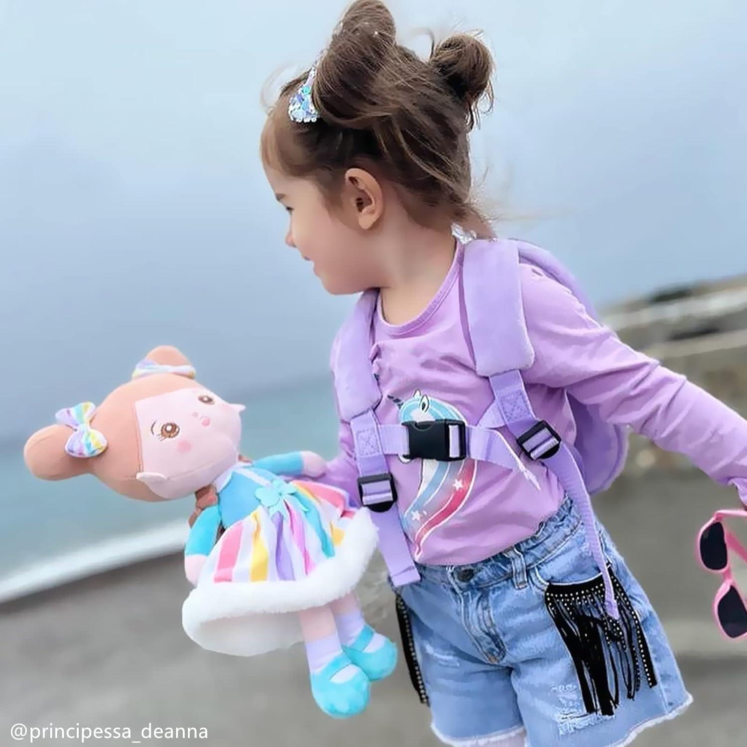 Muñeca de Peluche OUOZZZ Arcoíris 30 cm para Niñas 1 Año