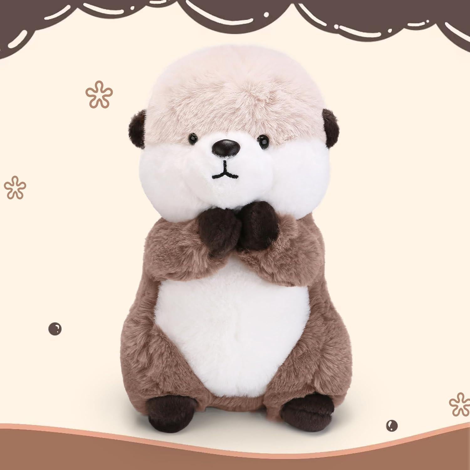 Juguete de Peluche Nutria Suave Riuhot 25 cm Seguro para Niños