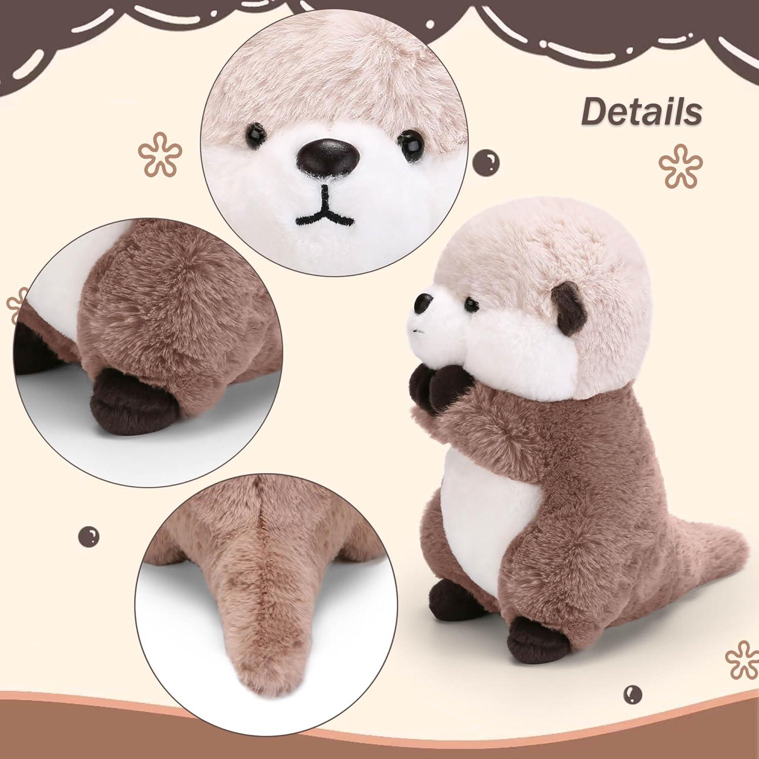 Juguete de Peluche Nutria Suave Riuhot 25 cm Seguro para Niños