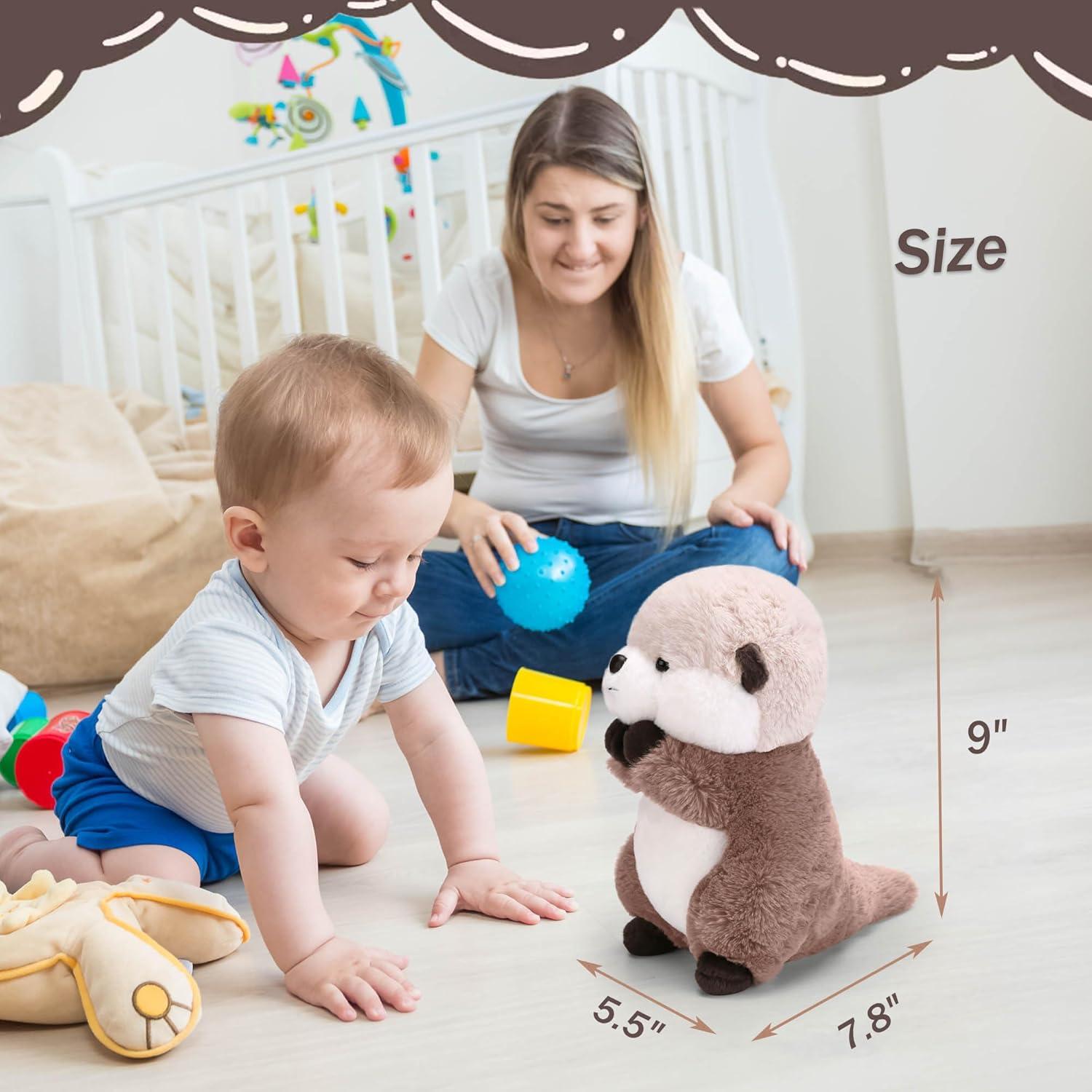 Juguete de Peluche Nutria Suave Riuhot 25 cm Seguro para Niños