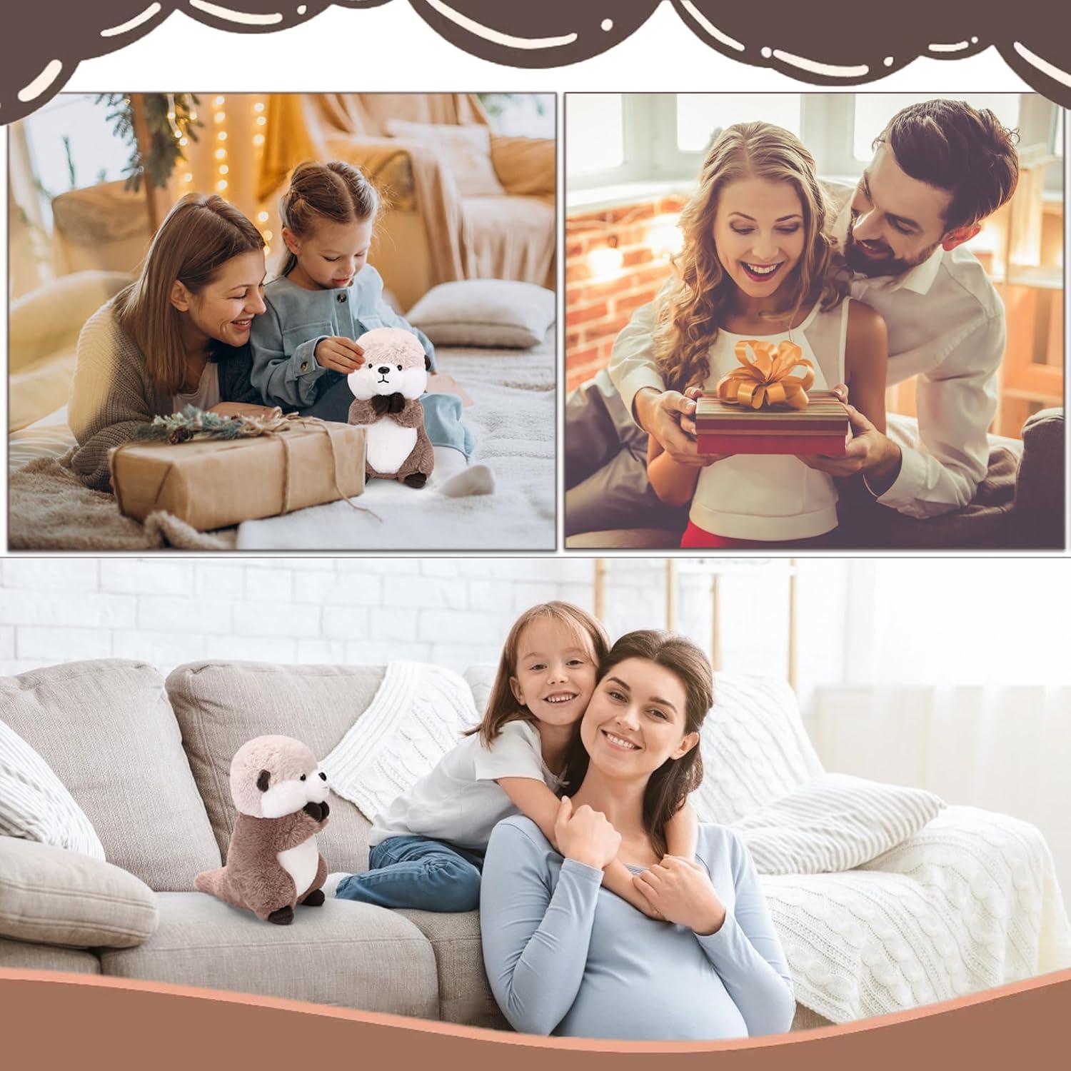 Juguete de Peluche Nutria Suave Riuhot 25 cm Seguro para Niños