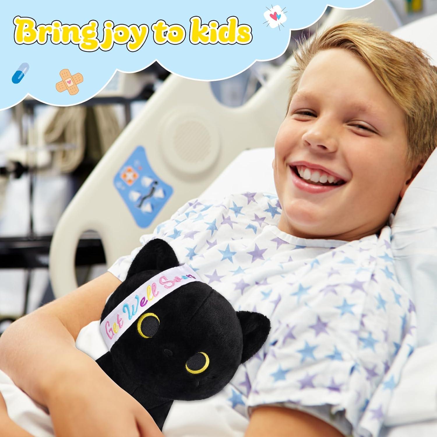 Gato Negro de Peluche Mejorate Pronto 20cm - Regalo Confort