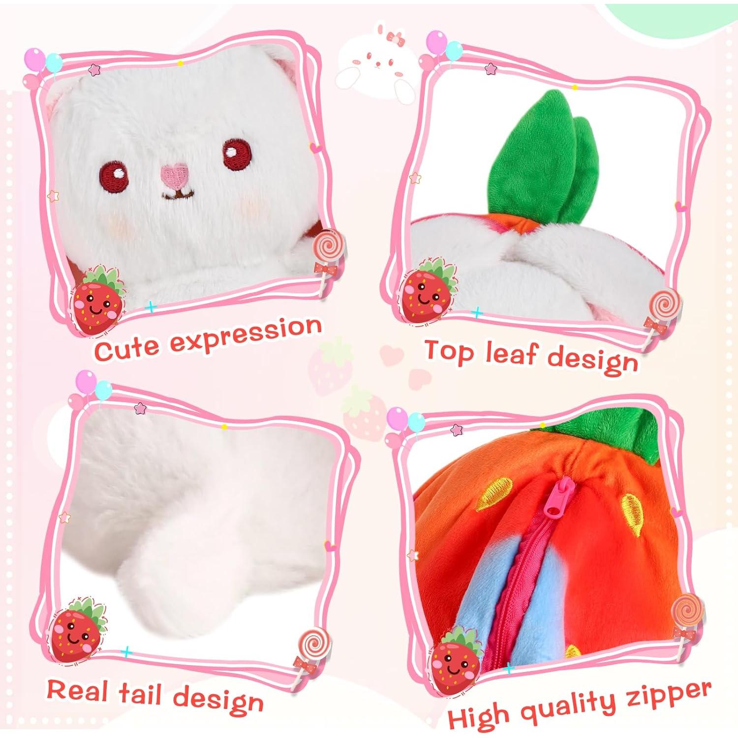 Conejo de Peluche Arcoíris MIAODAM 17.78 cm Suave y Cambiable