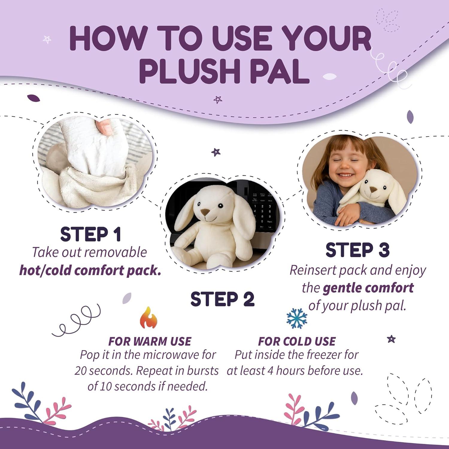 Peluche Conejo Calentable WILD BABY - 286g, 20x8x25cm