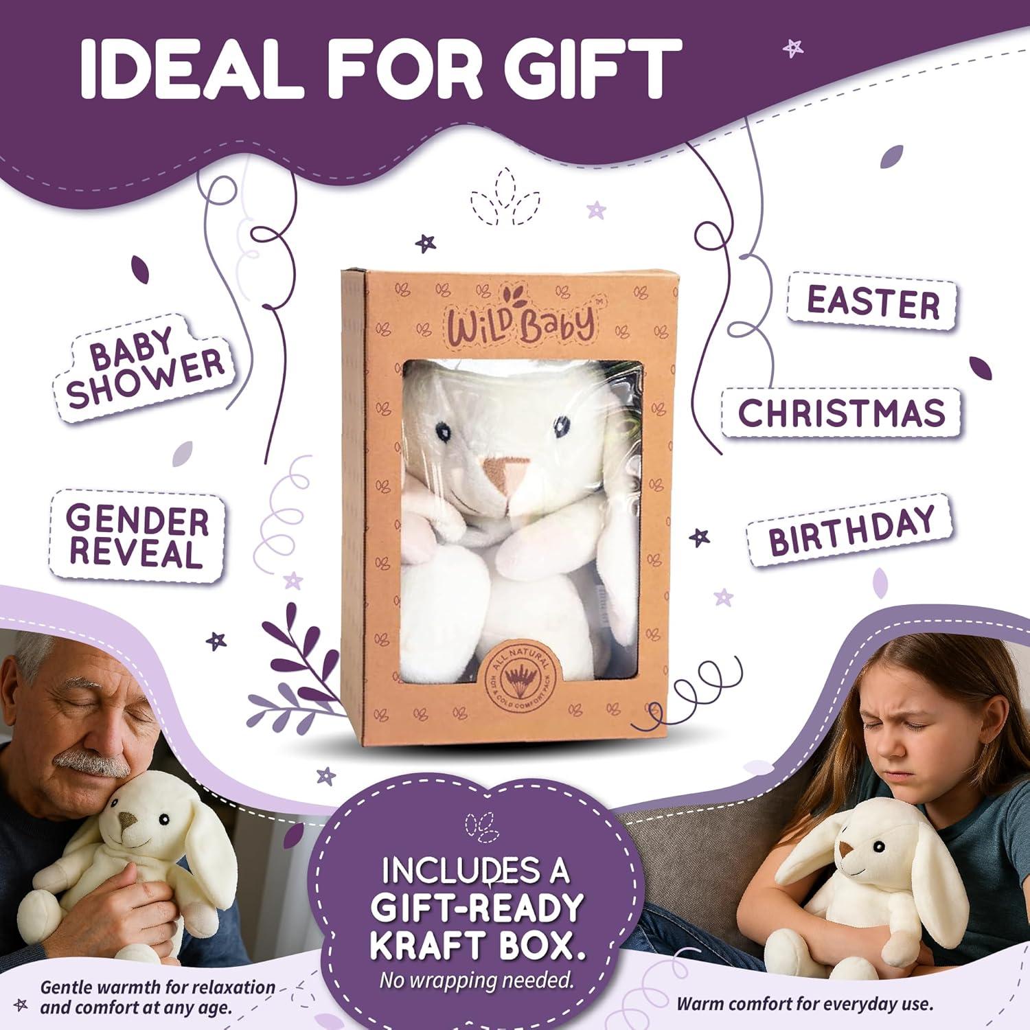 Peluche Conejo Calentable WILD BABY - 286g, 20x8x25cm