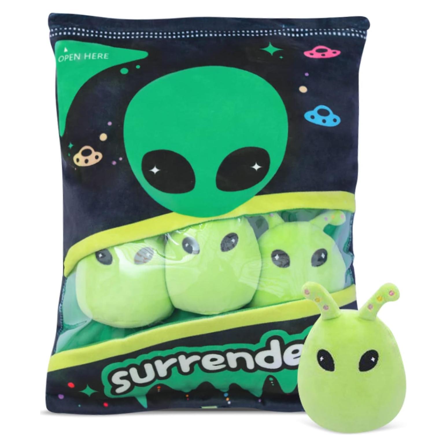 Almohada de Juguetes de Peluche Alienígenas Nenalayo Verde