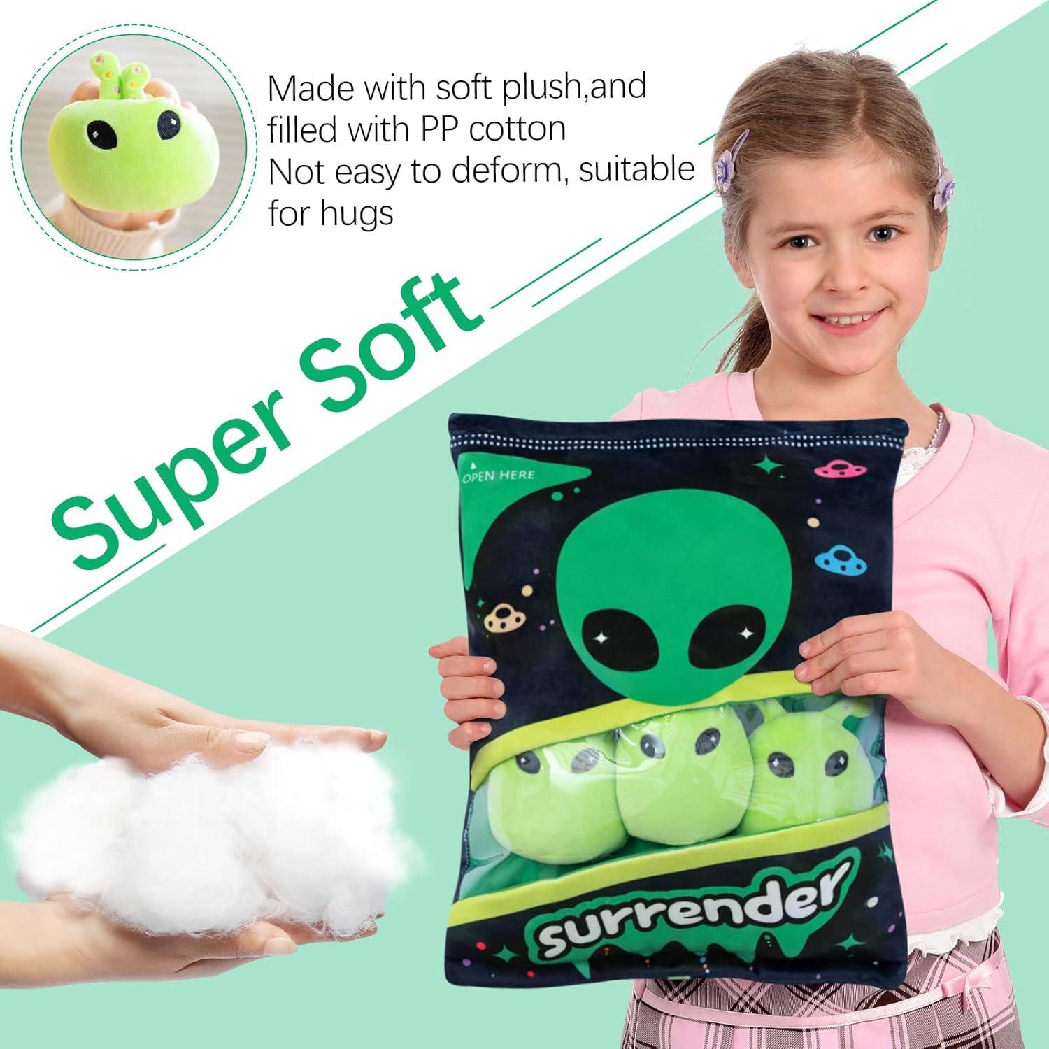 Almohada de Juguetes de Peluche Alienígenas Nenalayo Verde