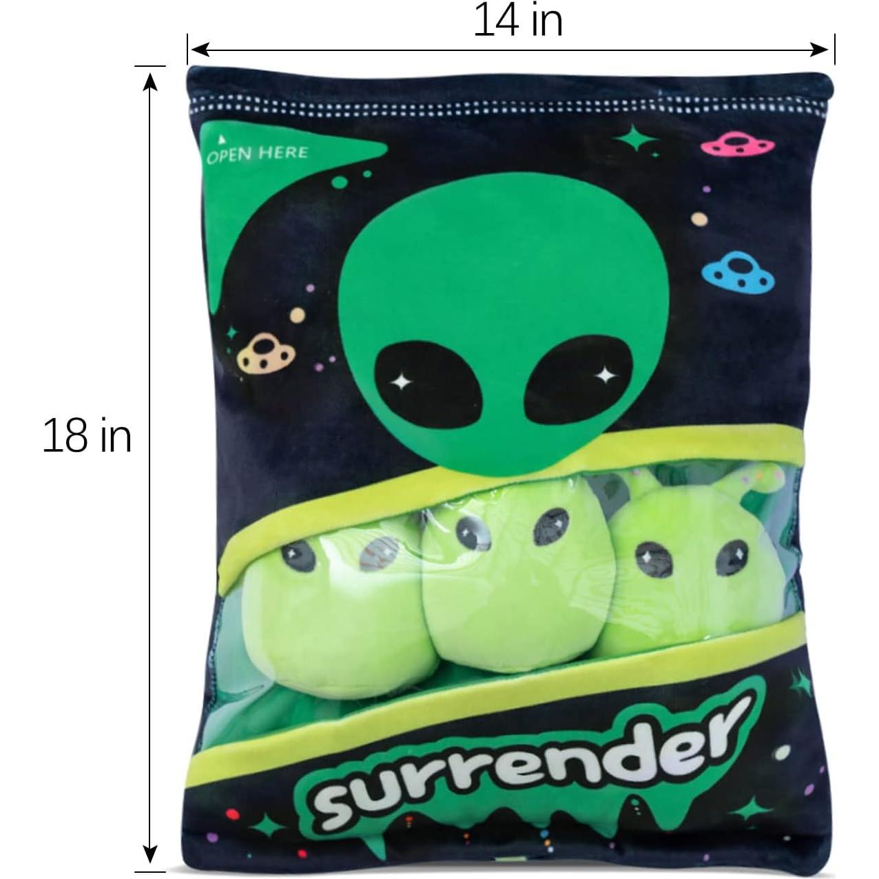 Almohada de Juguetes de Peluche Alienígenas Nenalayo Verde