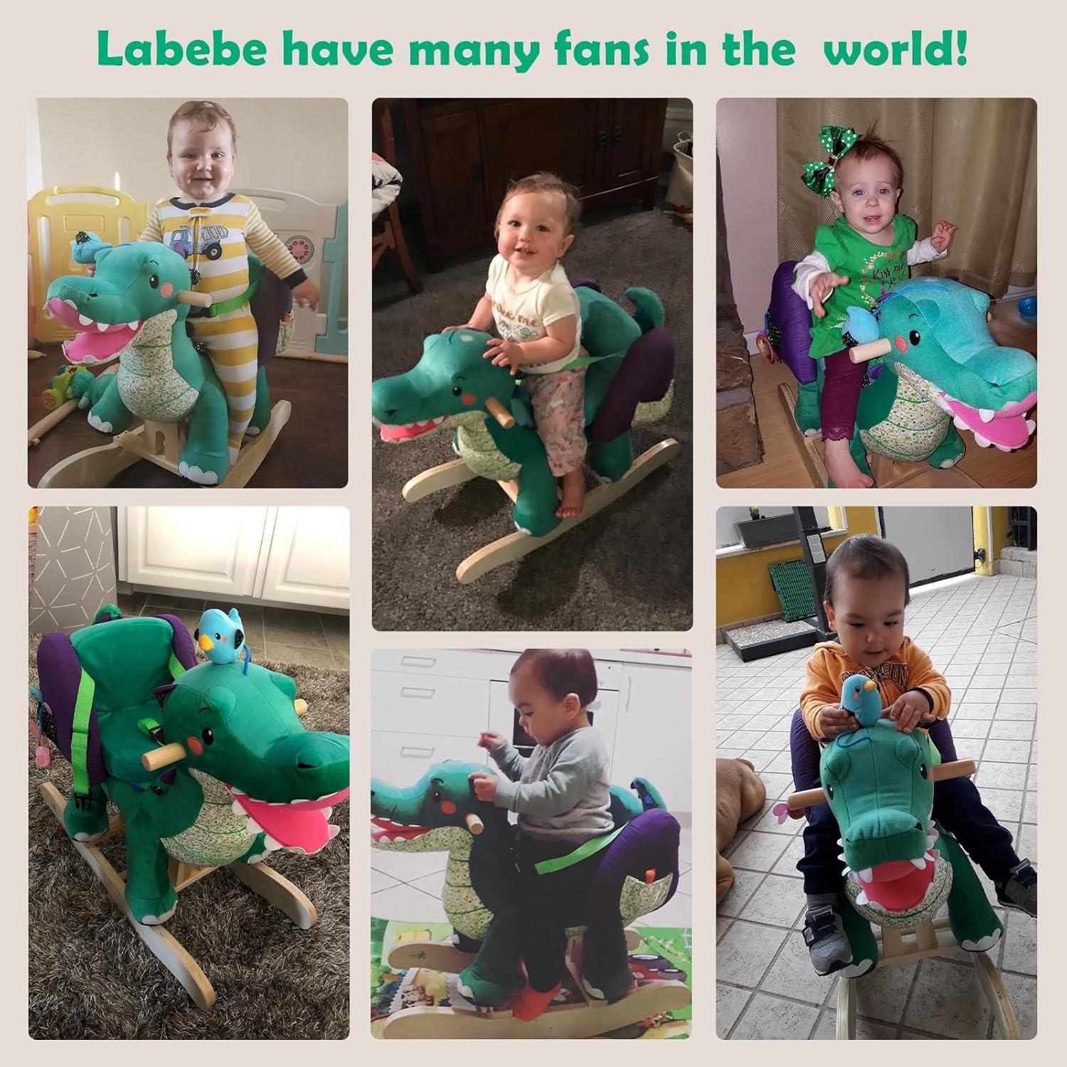 Juguete Balancín Cocodrilo de Peluche Labebe 70x34x59cm