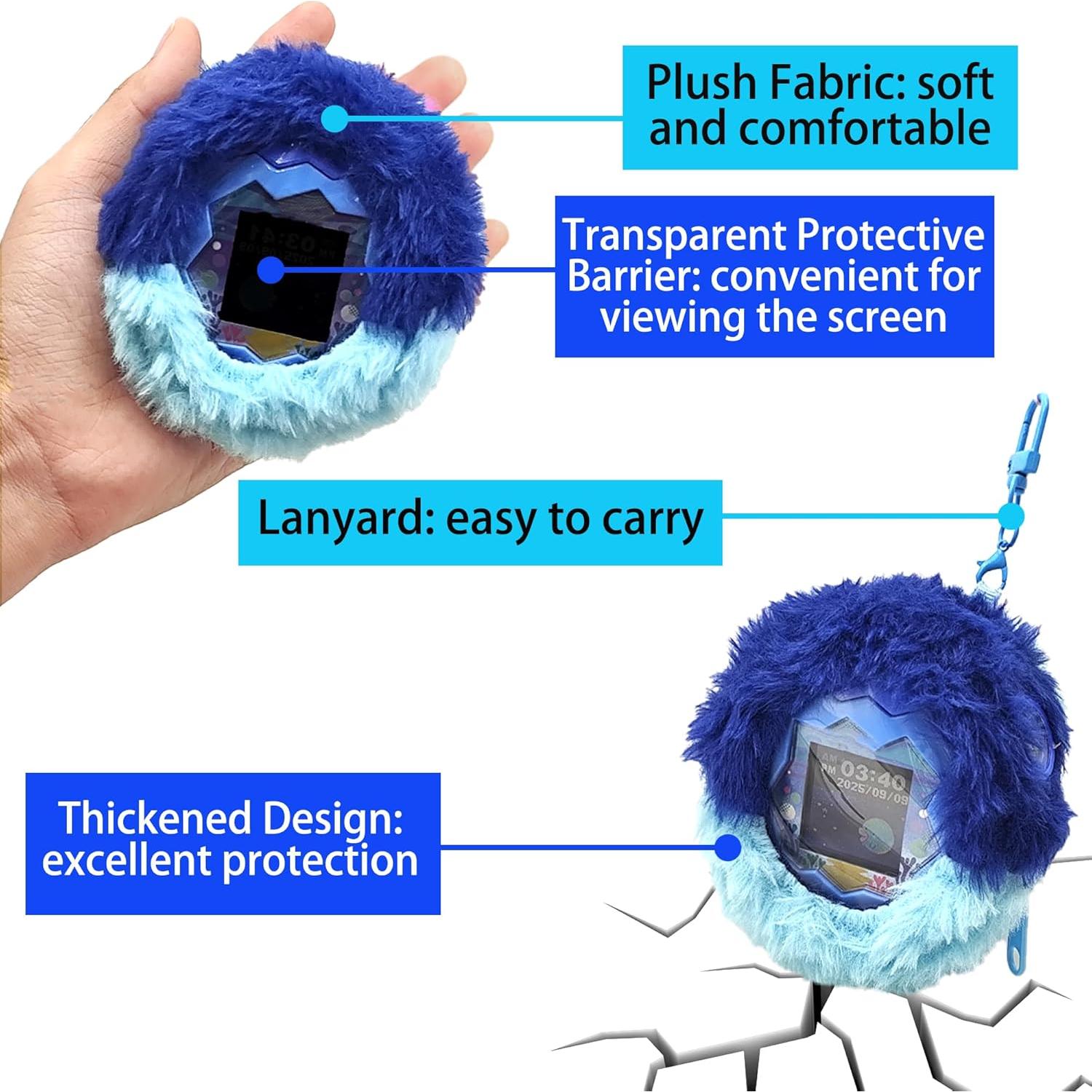 Funda de felpa LeoTube para Tamagotchi Paradise - Agua Azul