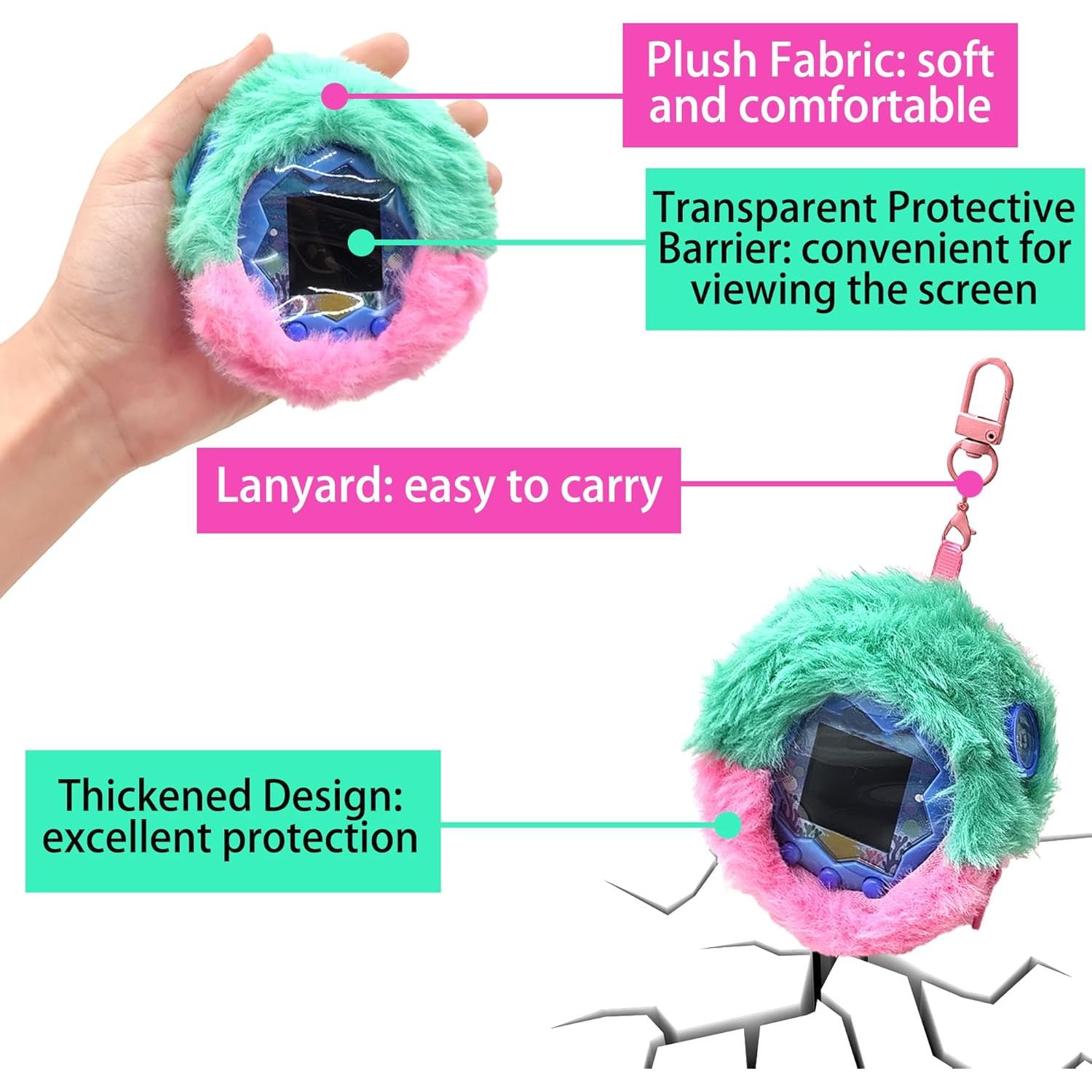 Funda de felpa LeoTube para Tamagotchi Paradise Rosa