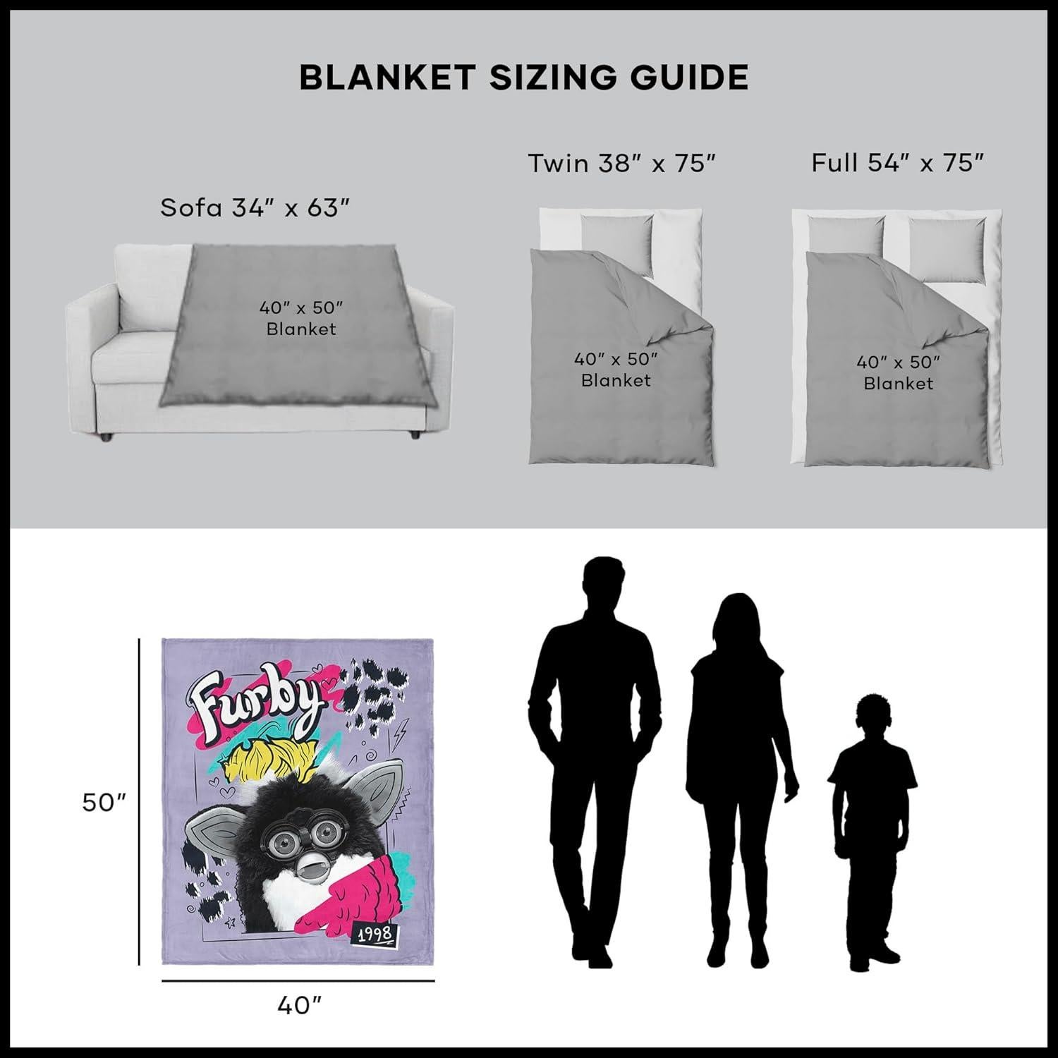 Manta de Toque de Seda Northwest Furby 1998 101.6x127 cm