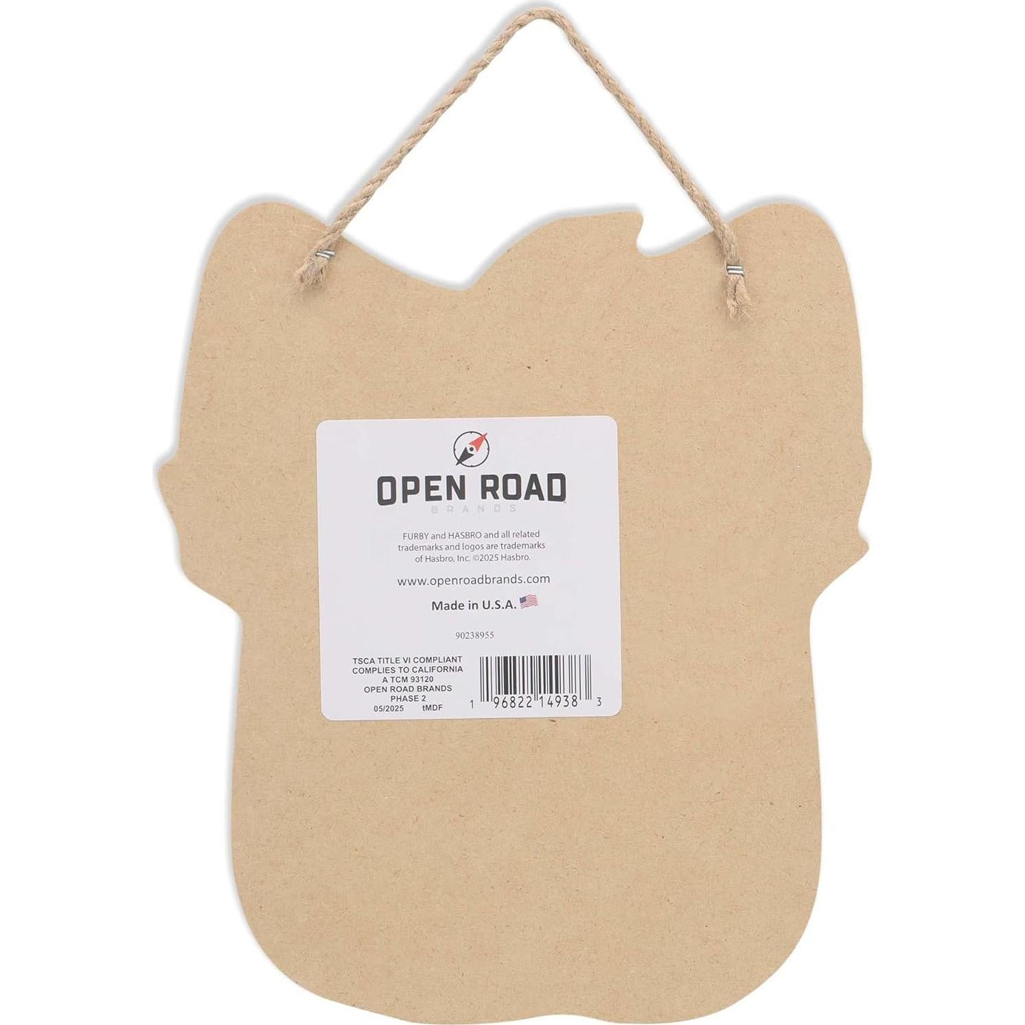 Letrero Colgante de Madera Furby Morado - Decoración Retro