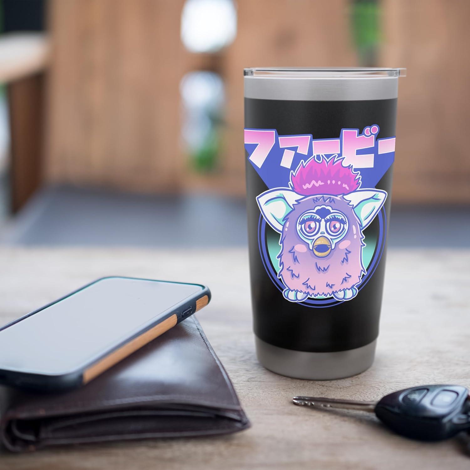 Vaso Térmico Furby Retro 20 Onzas Acero Inoxidable Negro