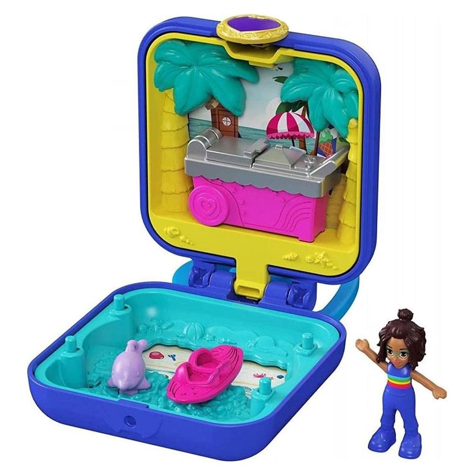 Compacto de Playa Tropical Polly Pocket Shani con Helados